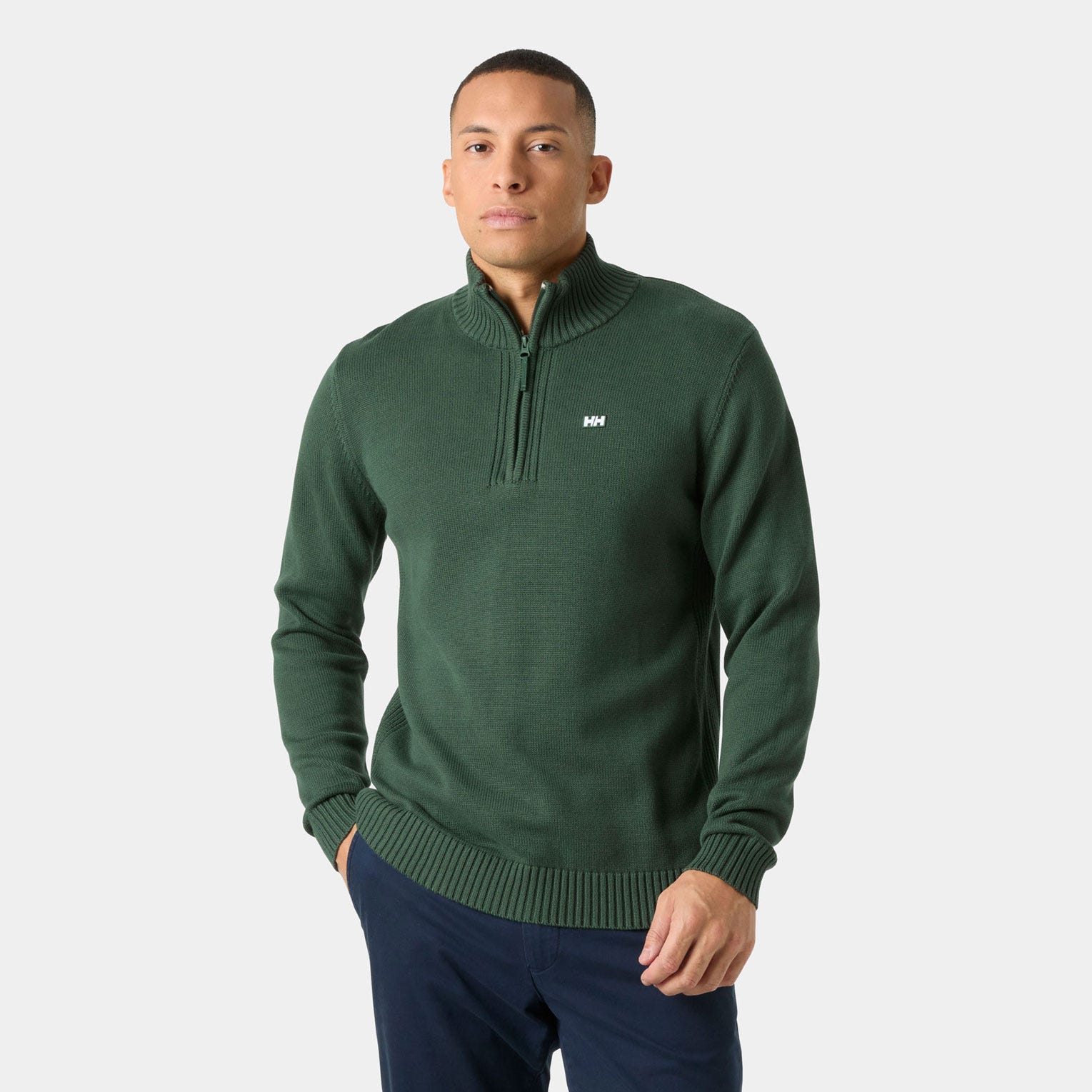 Men's Smoegen Half-Zip Sweater - 390 JUNGLE GREEN