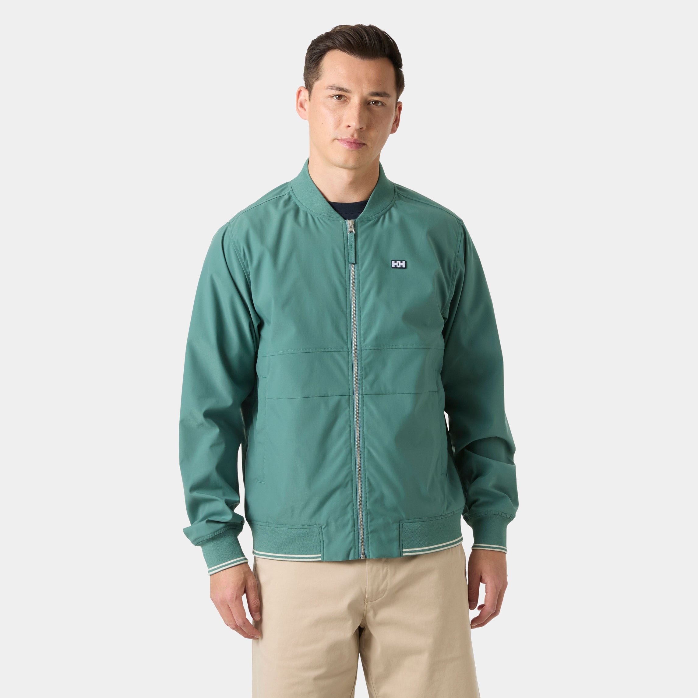 Men's Marine Bomber Jacket - 494 OPAL GREEN