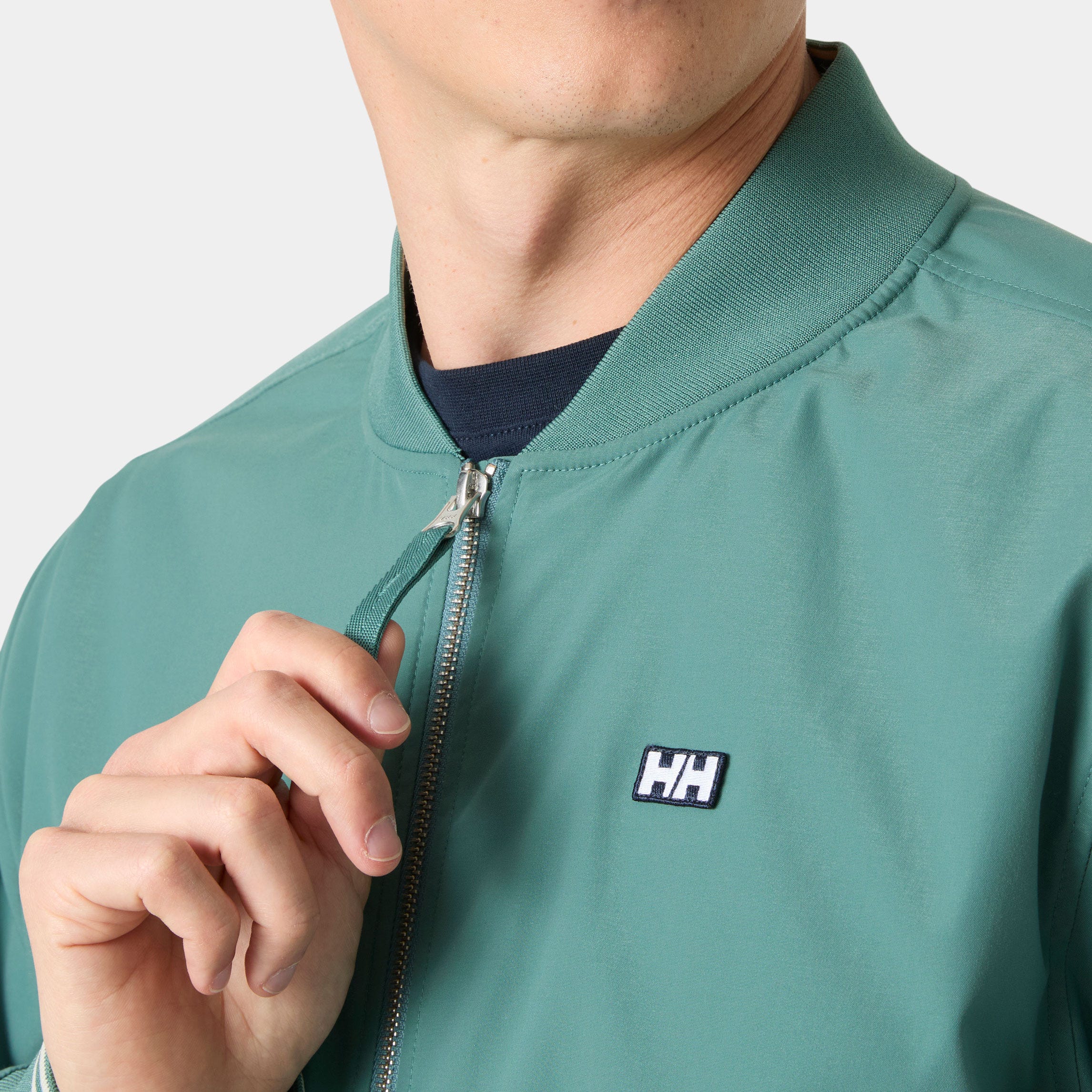 Men's Marine Bomber Jacket - 494 OPAL GREEN