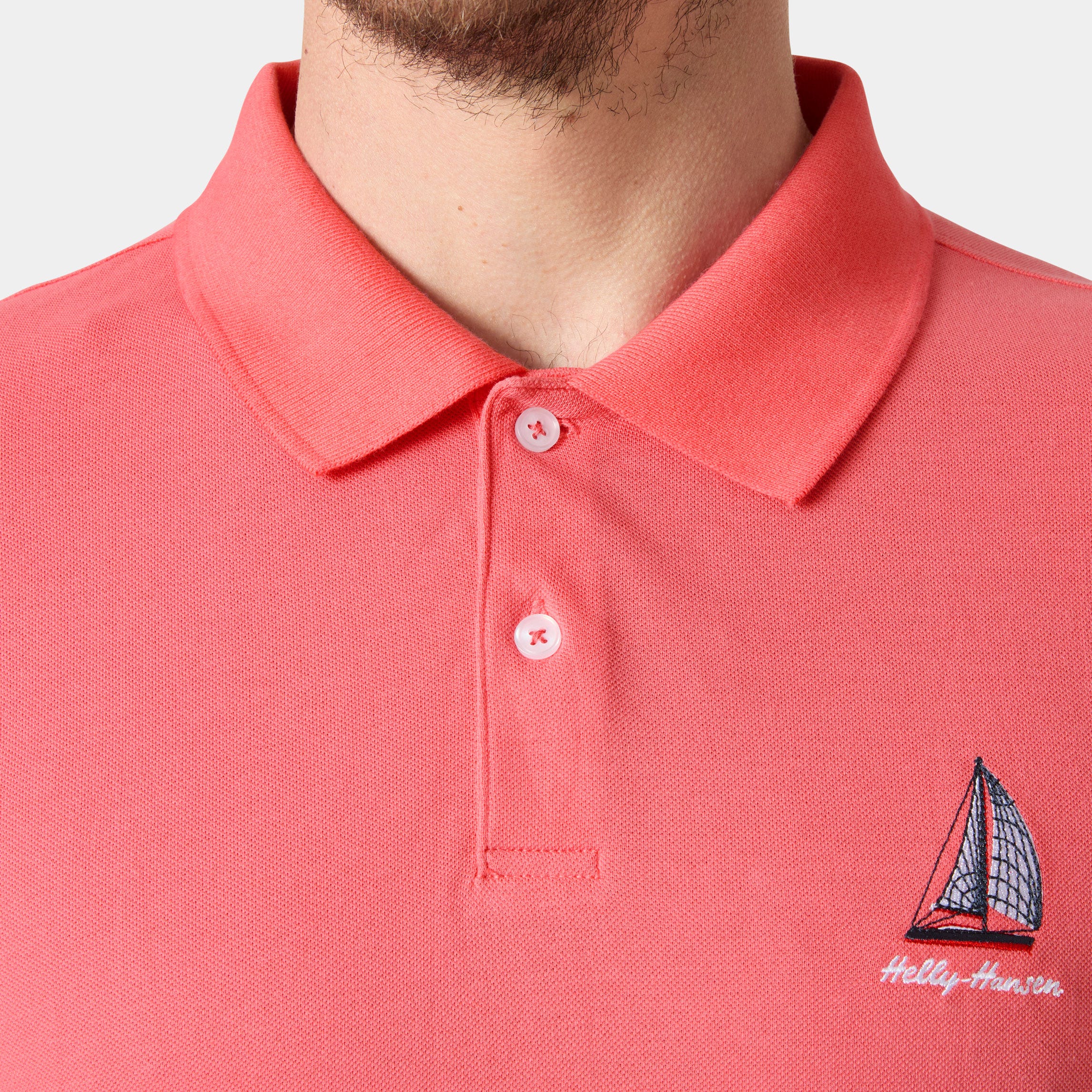 Men's Messina Graphic Fitted Polo - 098 NANTUCKET RED