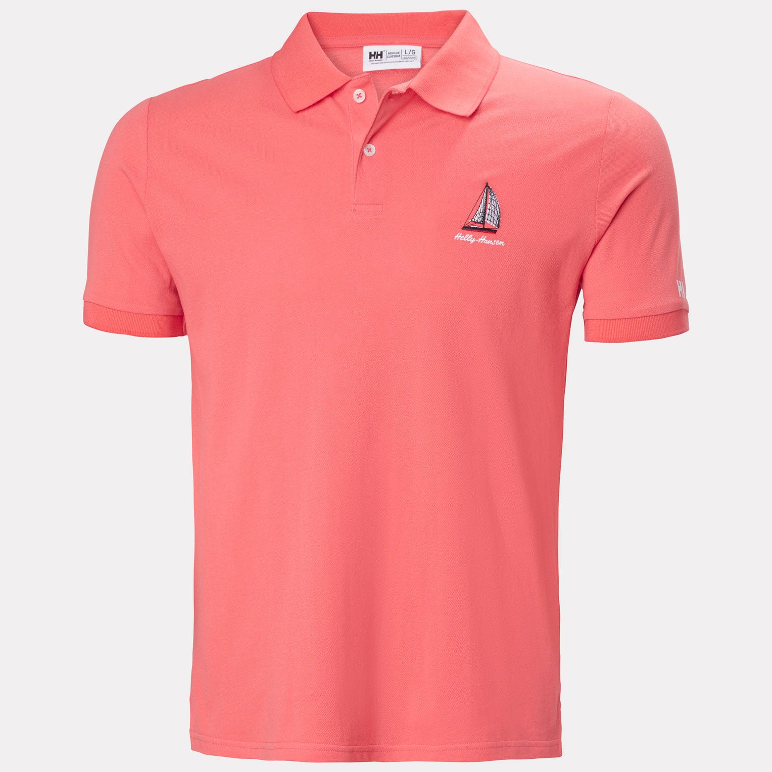 Men's Messina Graphic Fitted Polo - 098 NANTUCKET RED