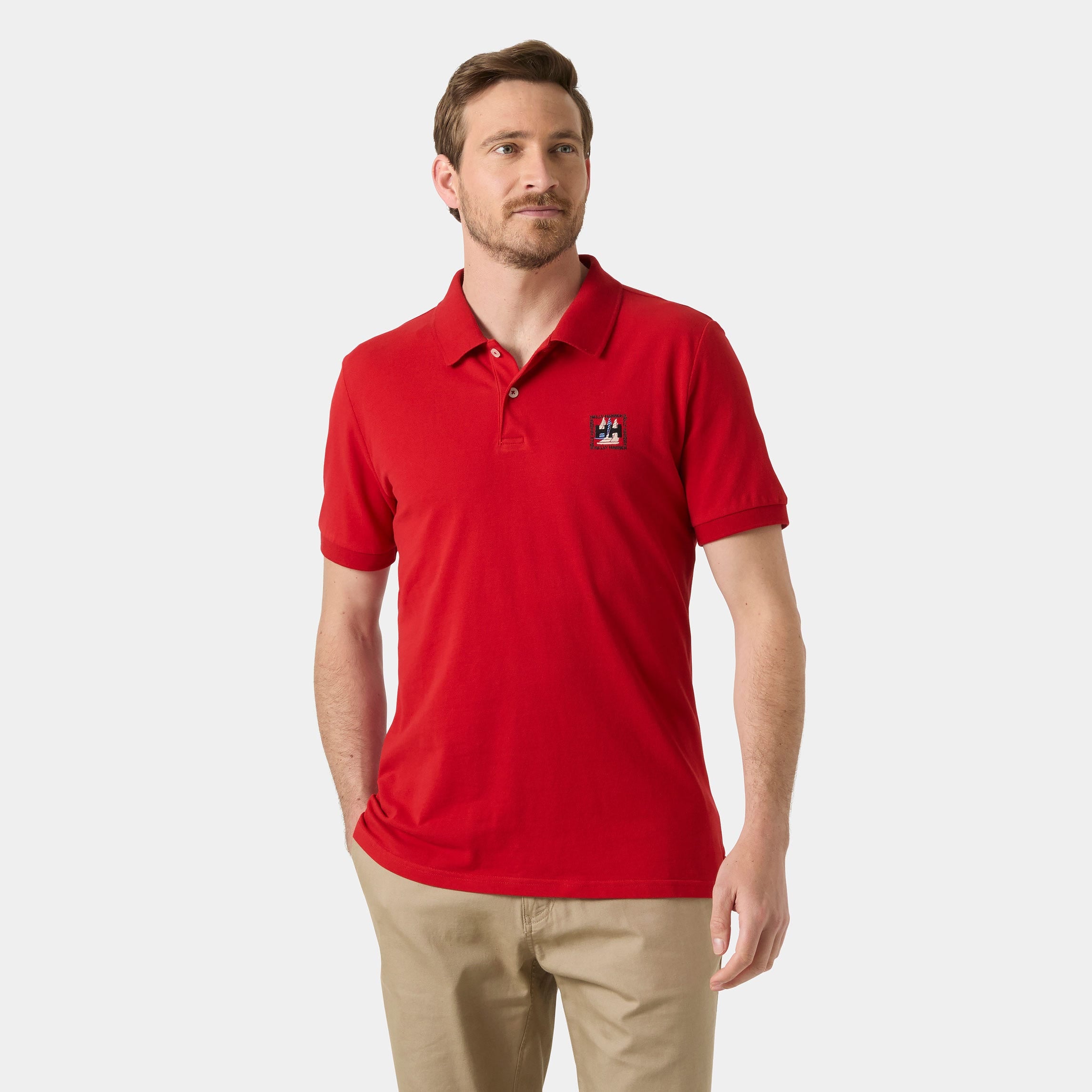 Men's Messina Graphic Fitted Polo - 162 RED