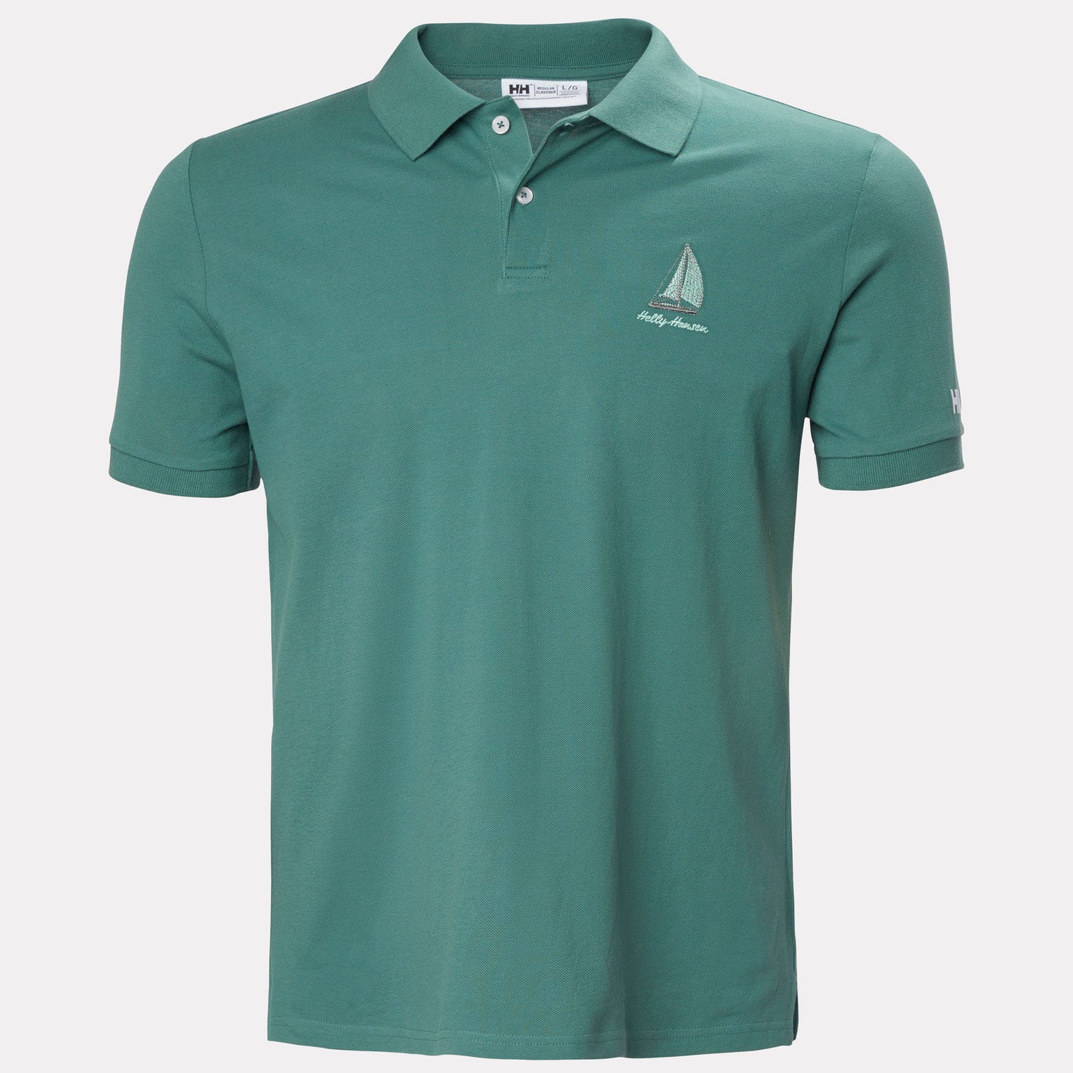 Men's Messina Graphic Fitted Polo - 494 OPAL GREEN