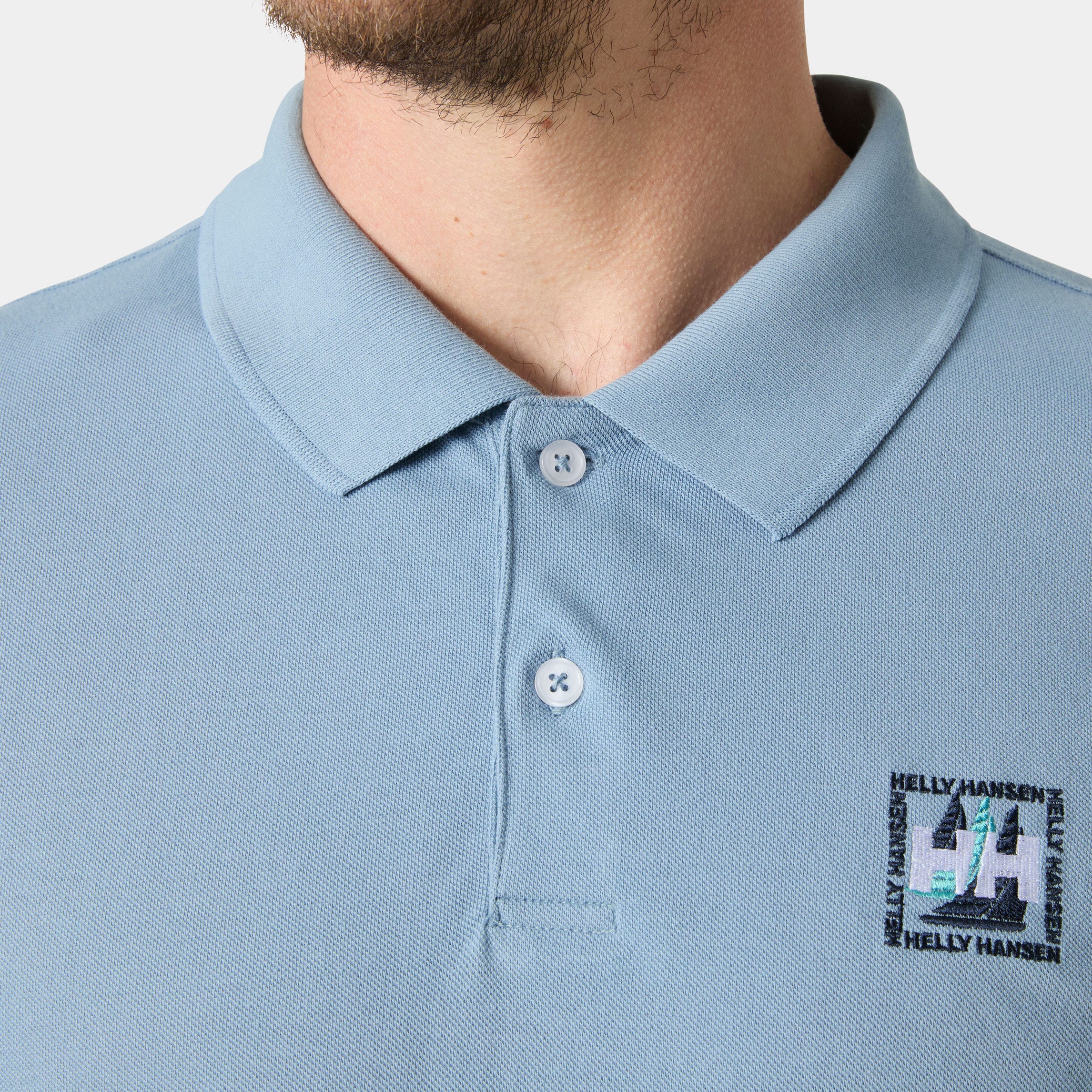 Men's Messina Graphic Fitted Polo - 561 WINDY BLUE