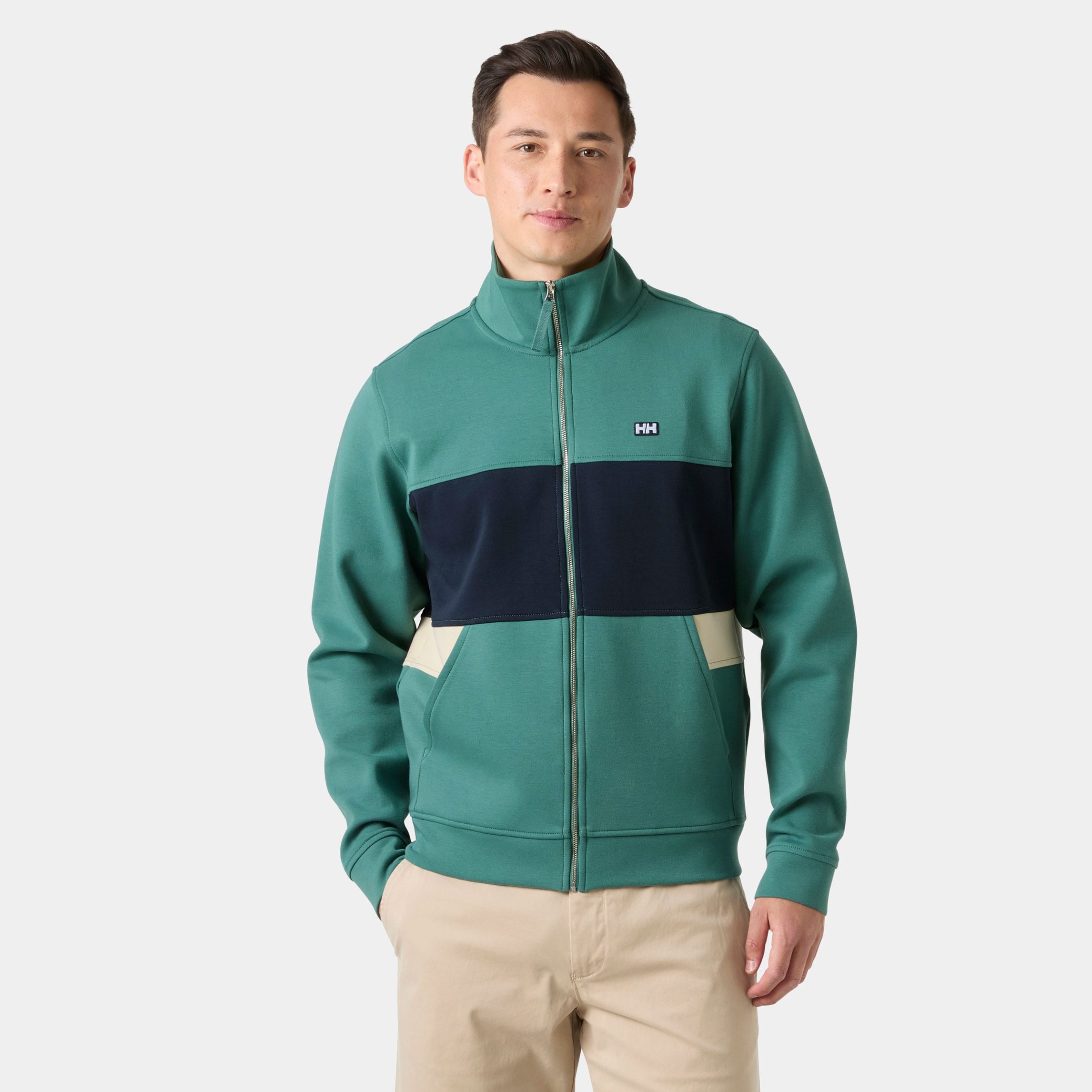 Men's Koster Sweat Jacket - 494 OPAL GREEN