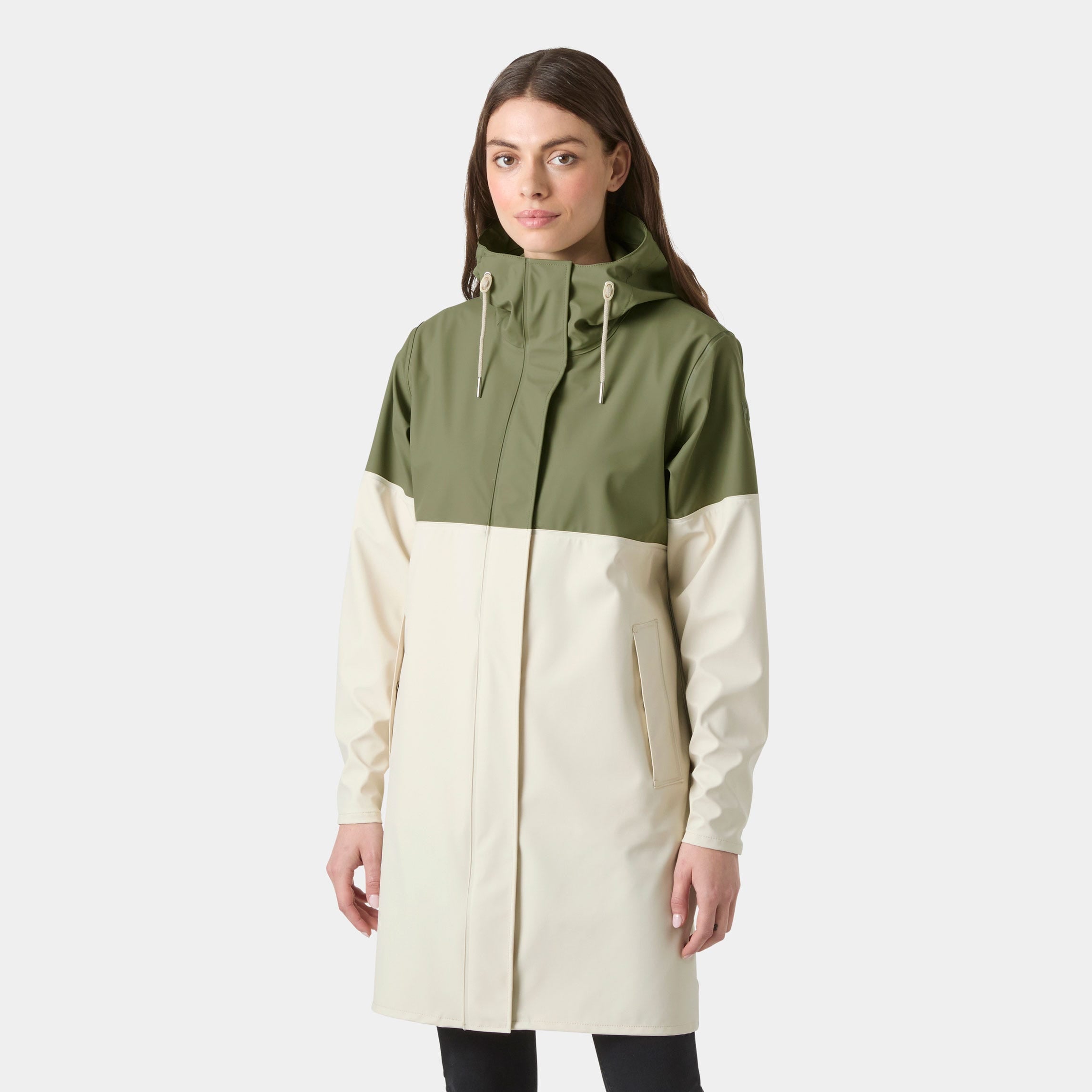 Women's Moss Block PU Raincoat - 421 LAV GREEN