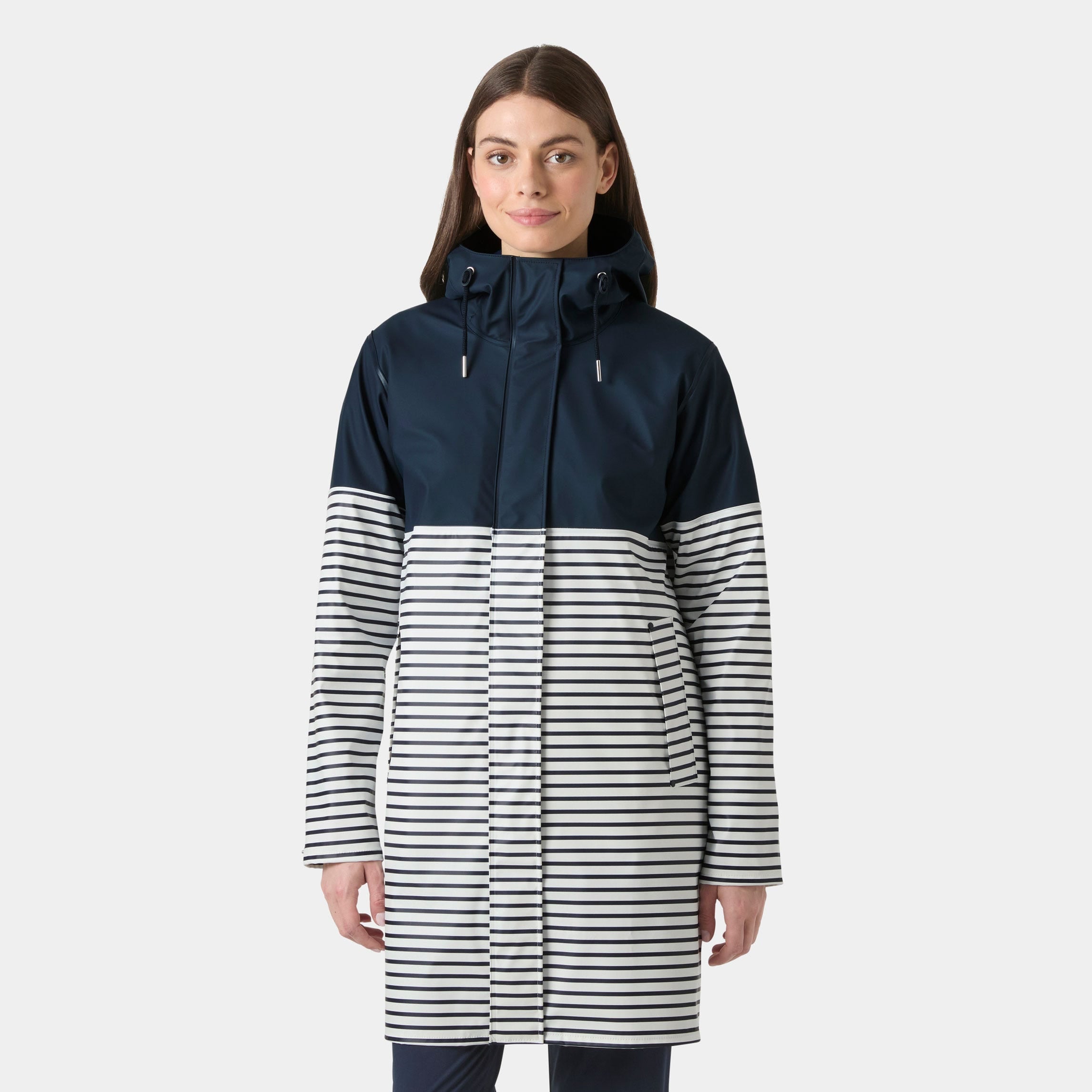 Women's Moss Block PU Raincoat - 597 NAVY