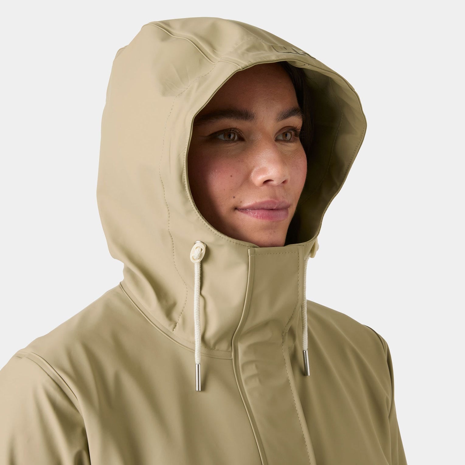 Women's Moss Block PU Raincoat - 757 PEBBLE