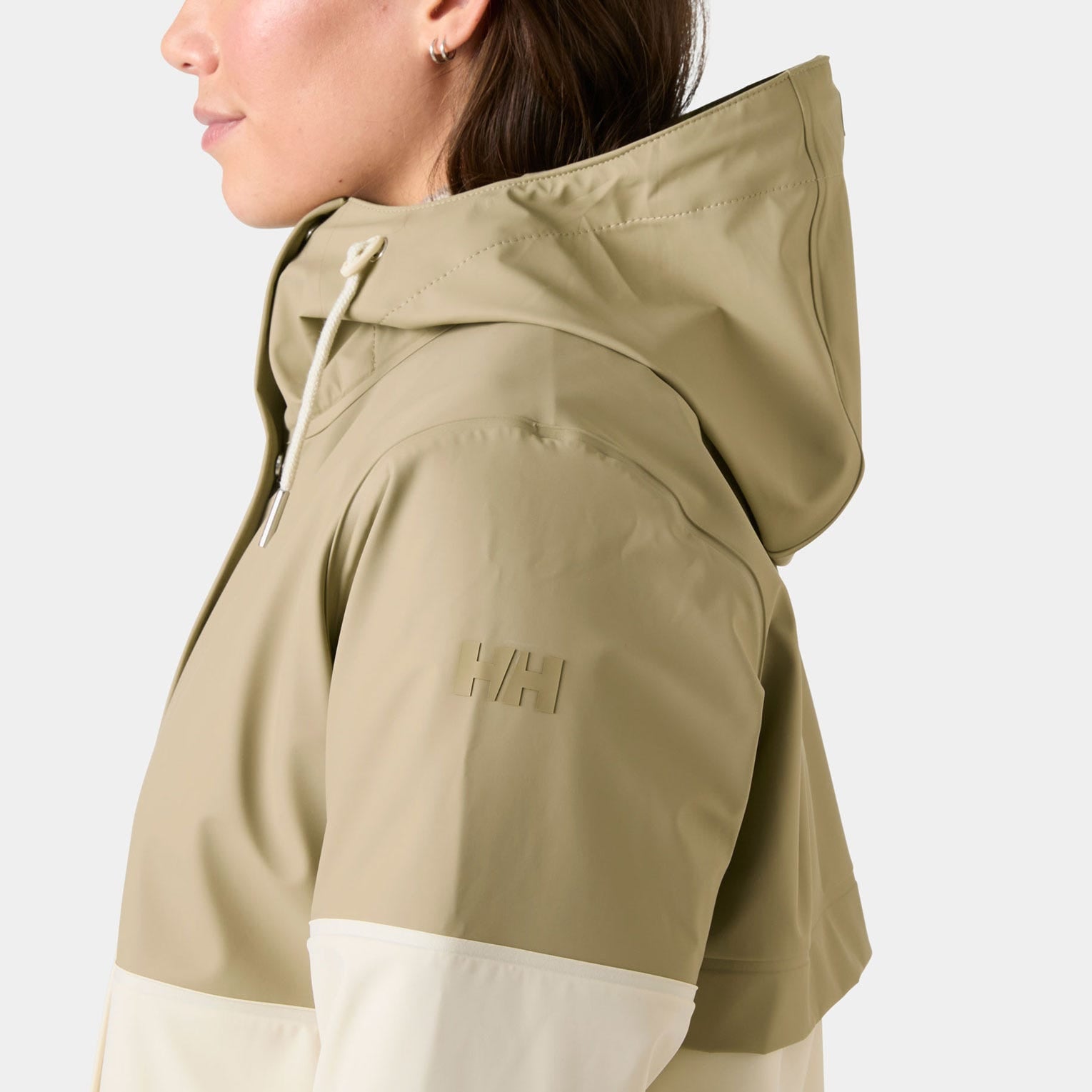 Women's Moss Block PU Raincoat - 757 PEBBLE