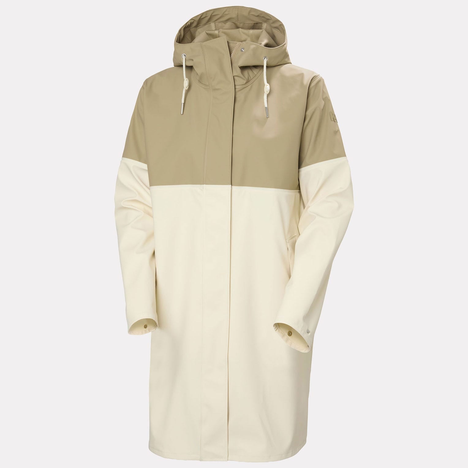 Women's Moss Block PU Raincoat - 757 PEBBLE