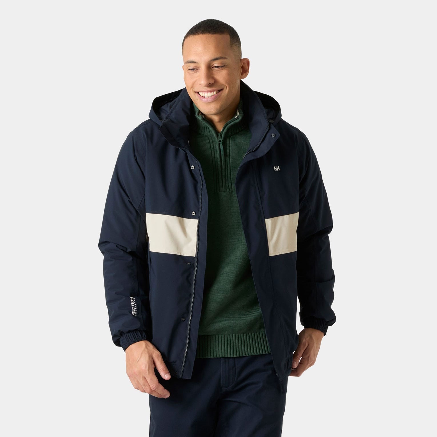 Men’s Smoegen Insulated Rain Jacket - 598 NAVY STRIPE