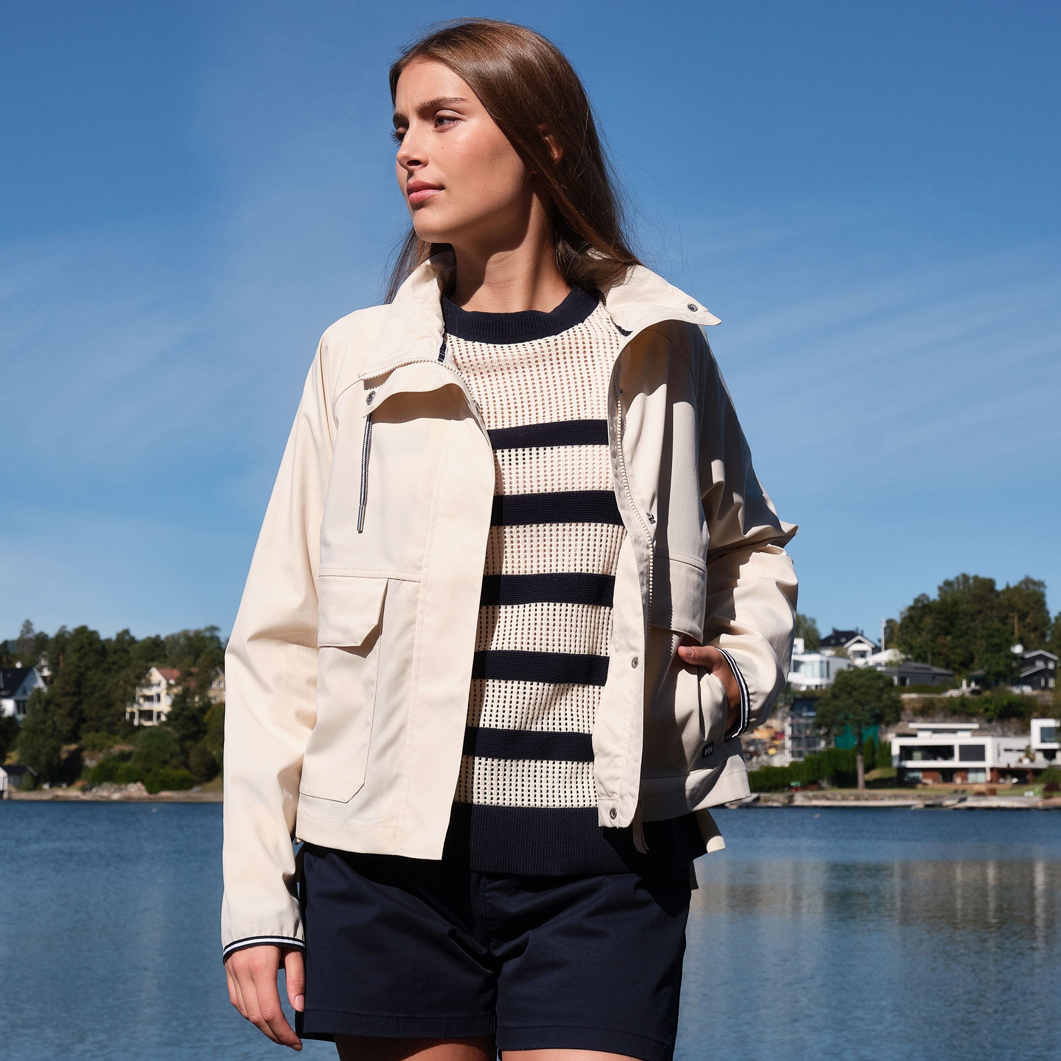 Women's Portofino Knit Sweater - 597 NAVY / CREAM