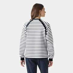Women's Capri Sweatshirt - 001 WHITE NAVY
