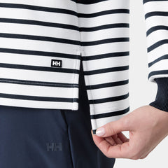 Women's Capri Sweatshirt - 001 WHITE NAVY