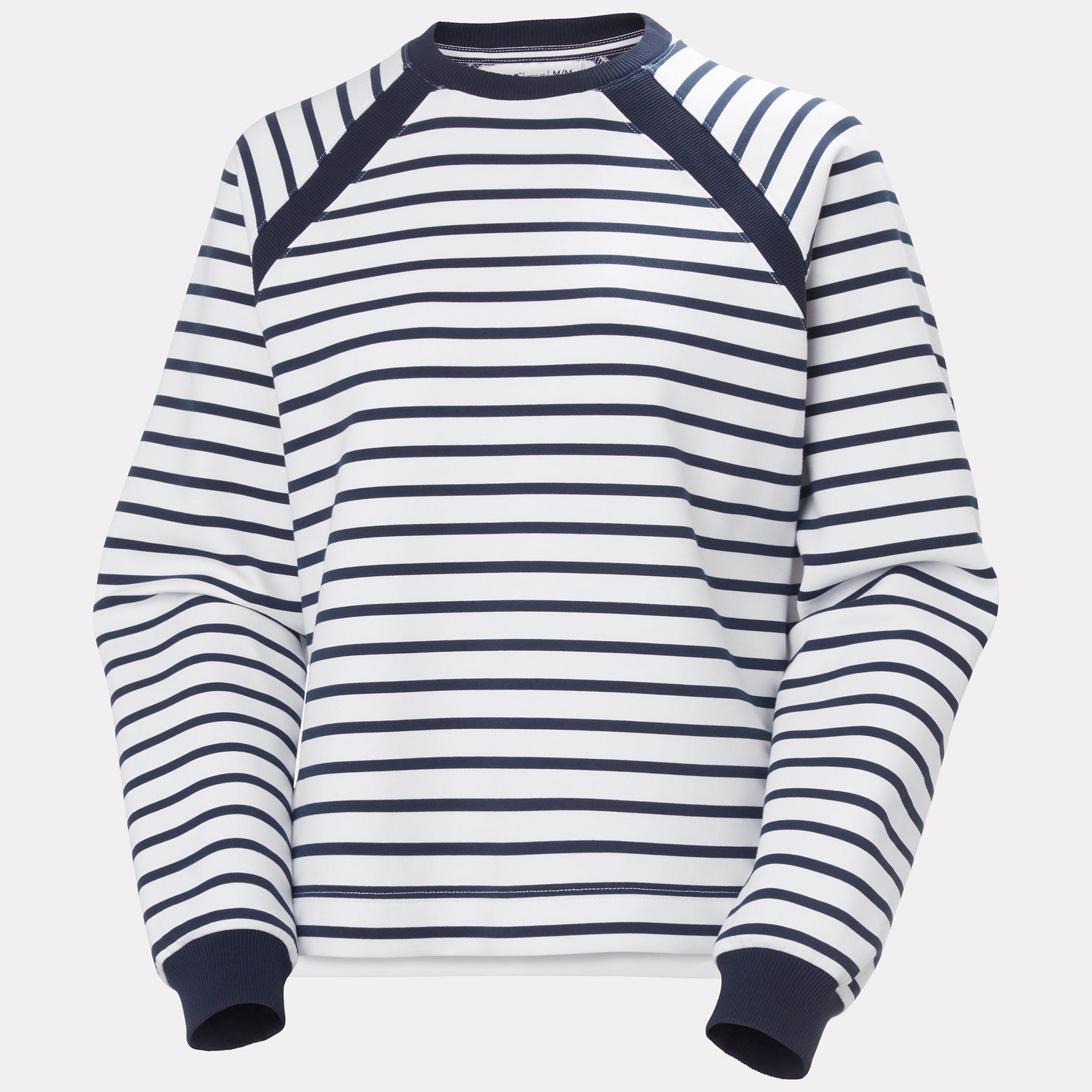 Women's Capri Sweatshirt - 001 WHITE NAVY