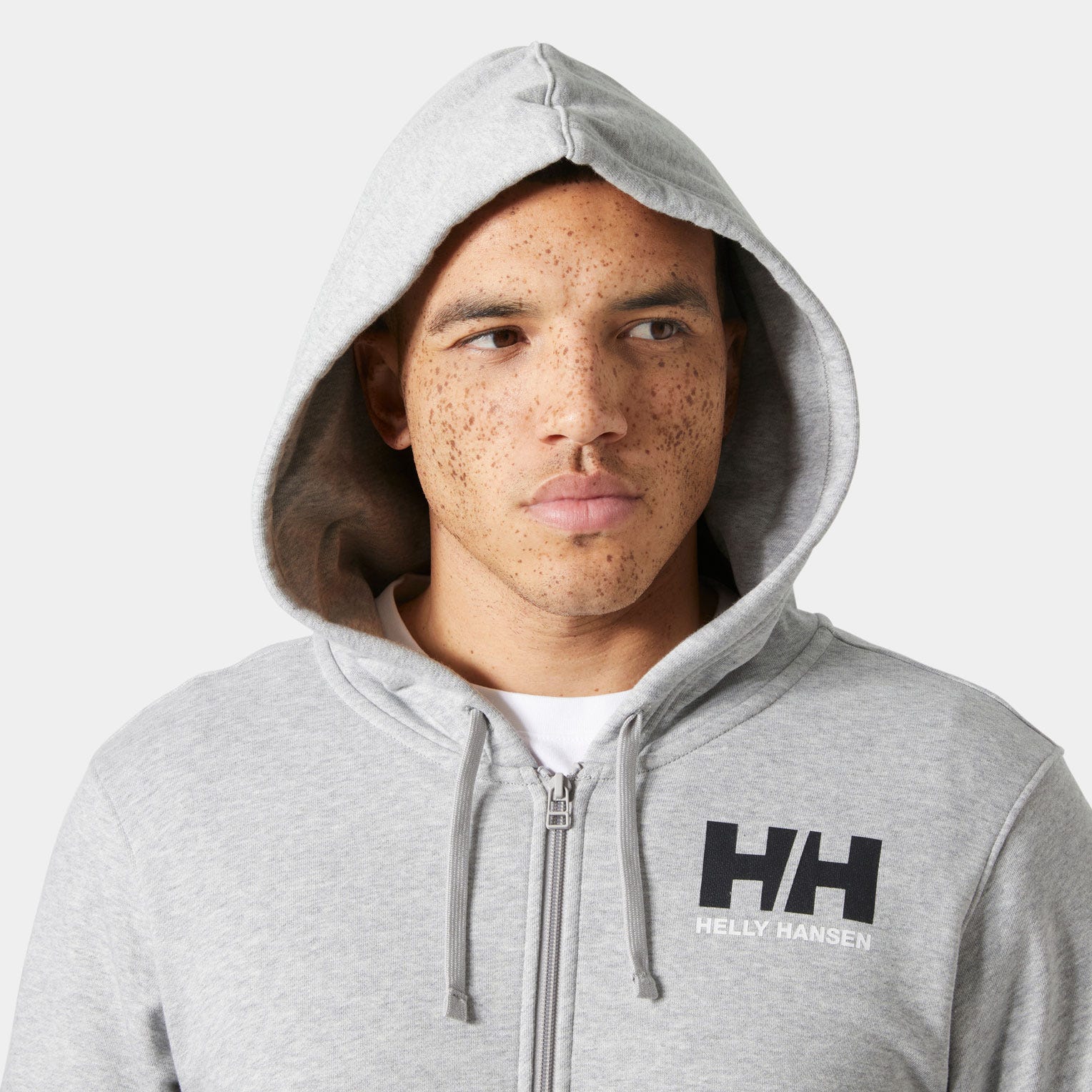Men's HH Logo Full-Zip Hoodie - 949 GREY MELANGE