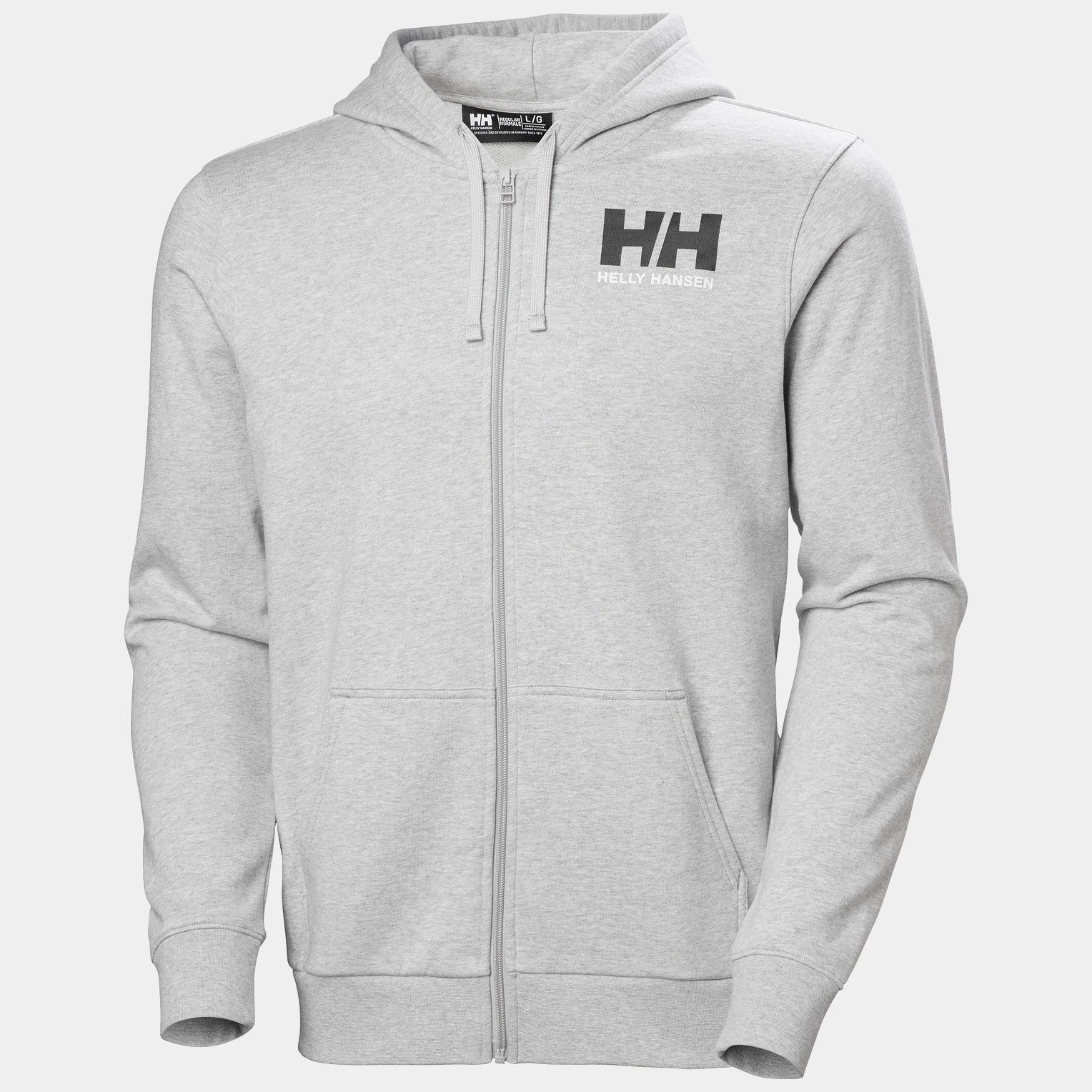 Men's HH Logo Full-Zip Hoodie - 949 GREY MELANGE
