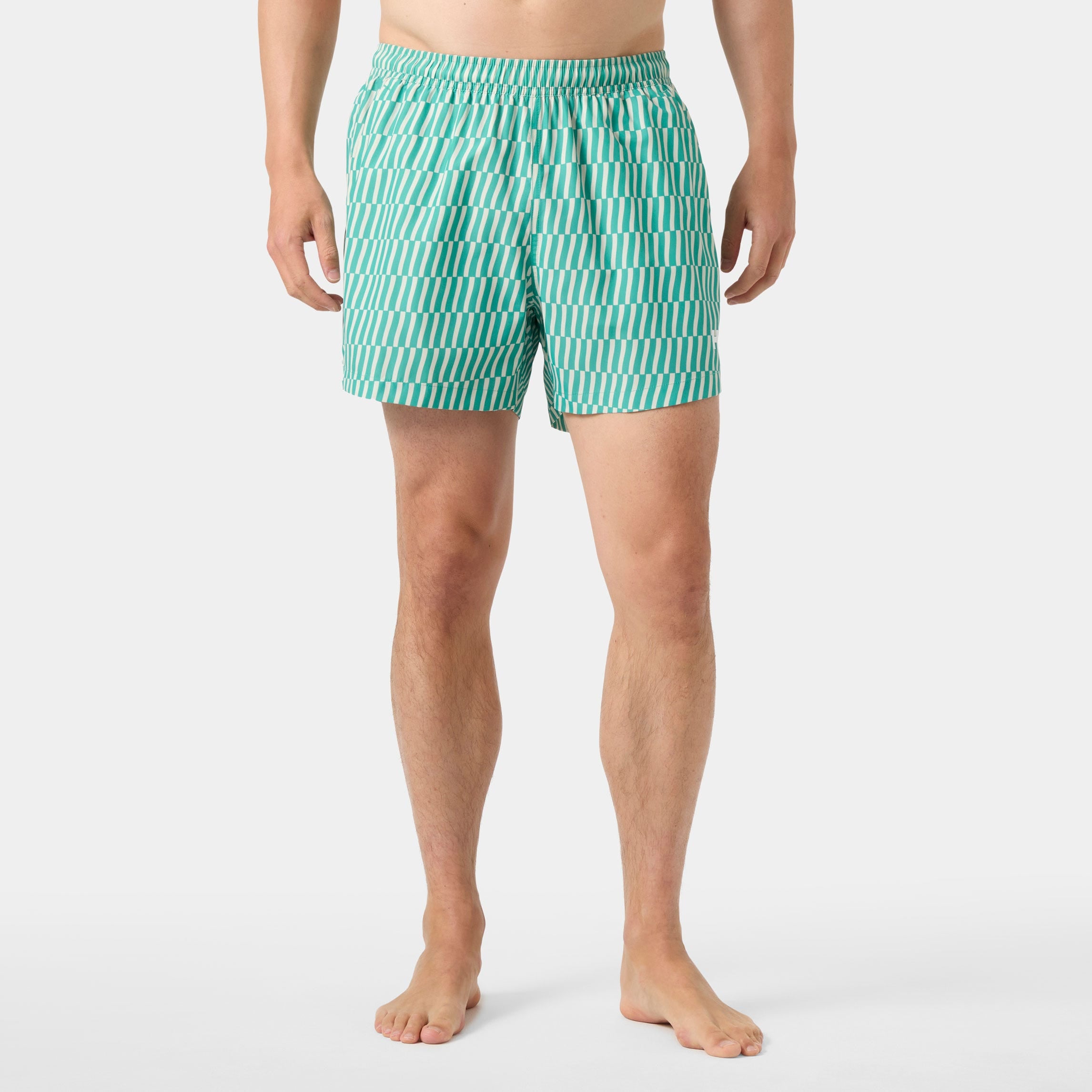 Men's Newport Trunk 4.5" - 472 DARK MINT OFFSET STRIPE AOP