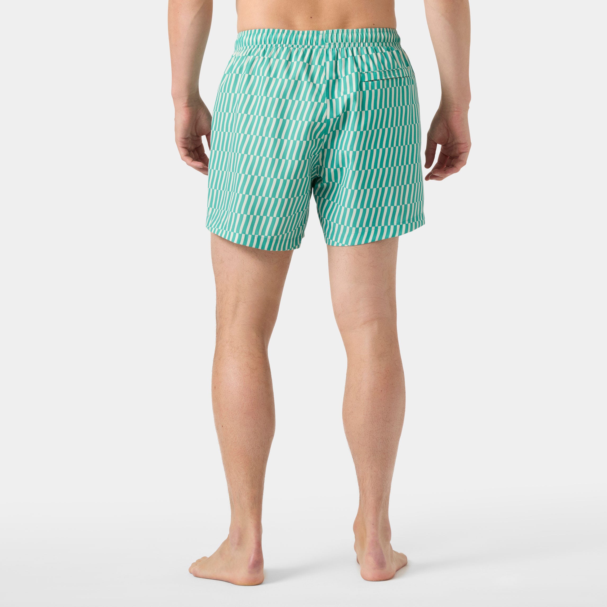 Men's Newport Trunk 4.5" - 472 DARK MINT OFFSET STRIPE AOP