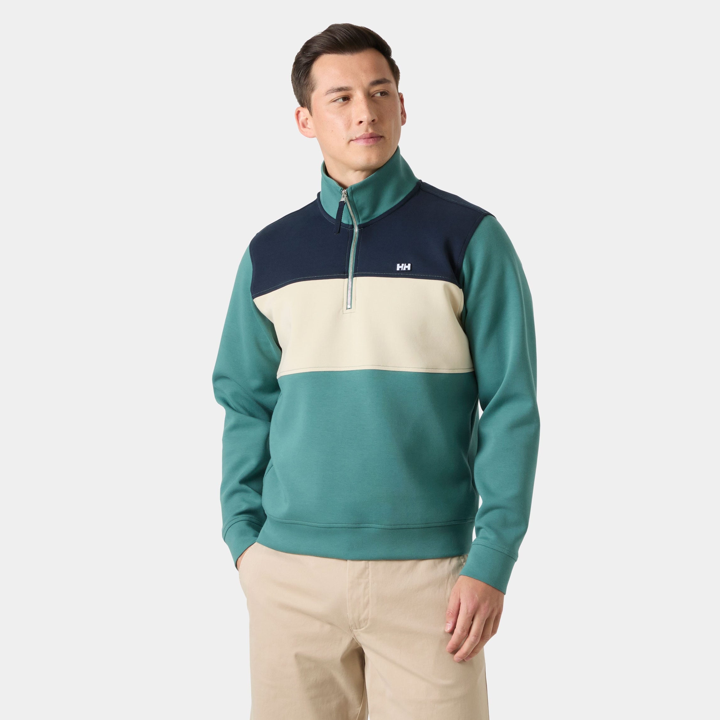 Men's Koster Sweat Half-Zip - 494 OPAL GREEN