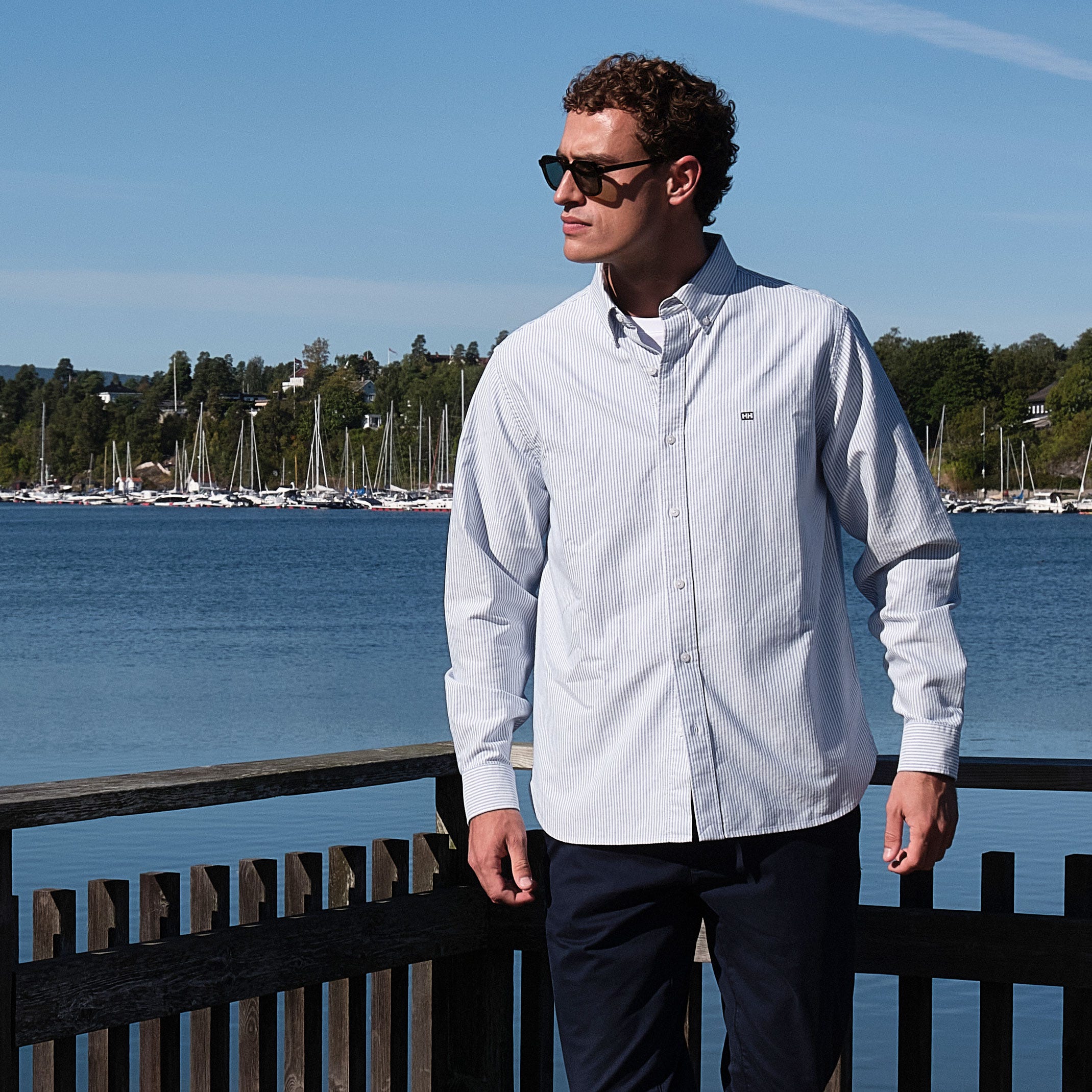 Men's Shore Long Sleeve Shirt - 627 BRIGHT BLUE