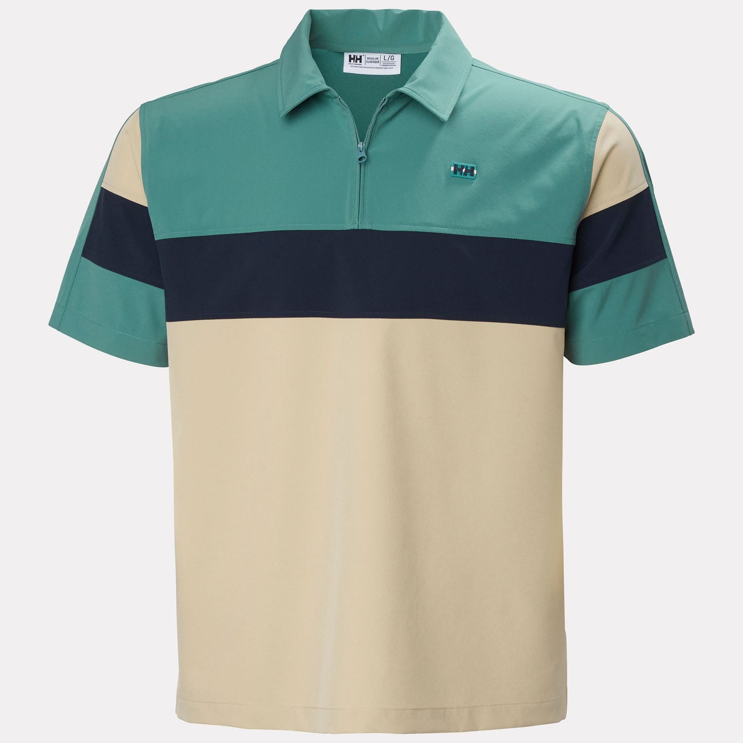 Men's Levante Quick Dry Half-Zip Short Sleeve - 494 OPAL GREEN