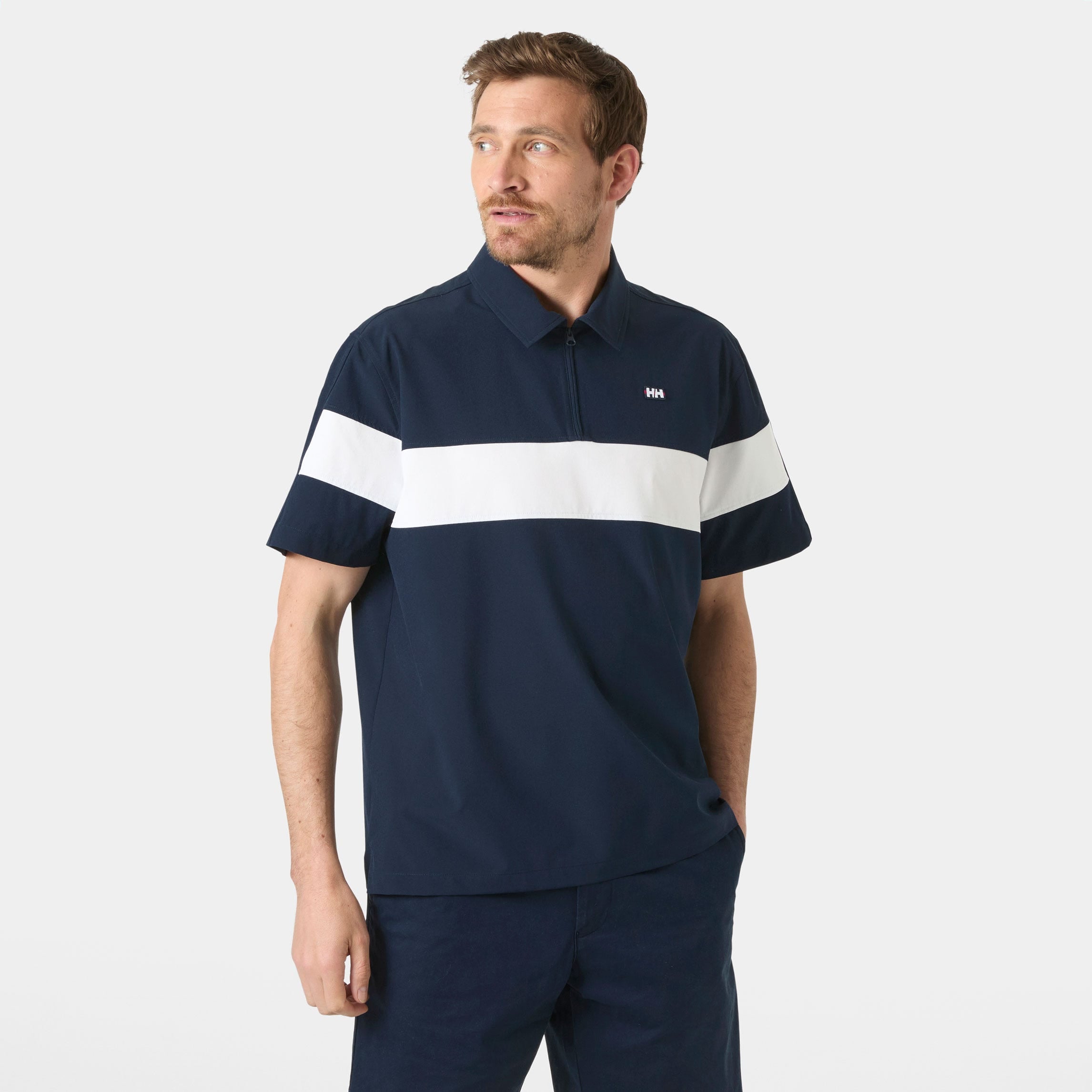 Men's Levante Quick Dry Half-Zip Short Sleeve - 597 NAVY