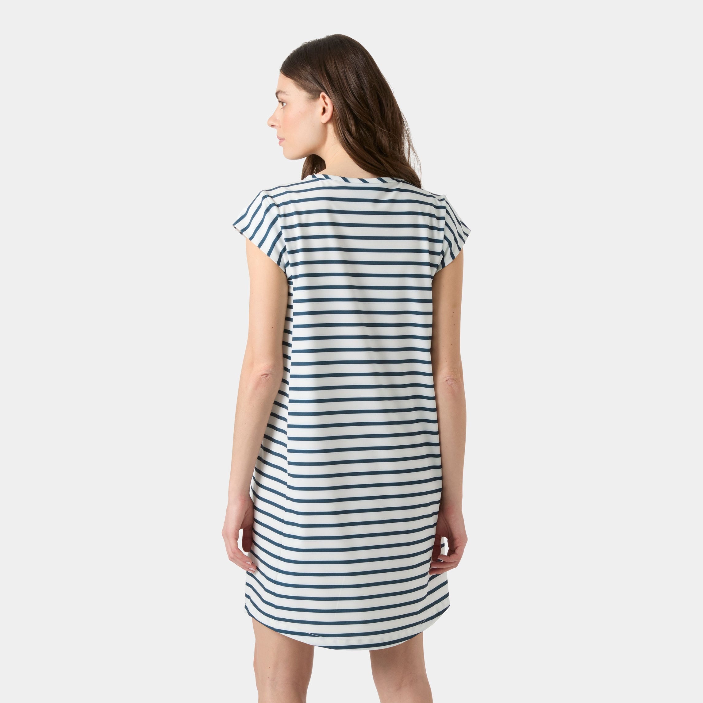 Women's Thalia Shift Dress - 001 WHITE NAVY