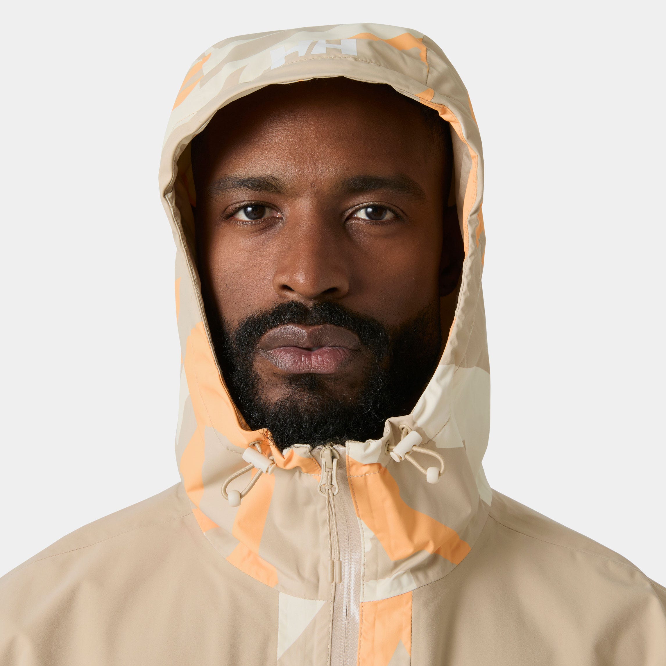 Men's Ace Graphic Rain Jacket - 078 KHAKI HH JPN CAMO AOP
