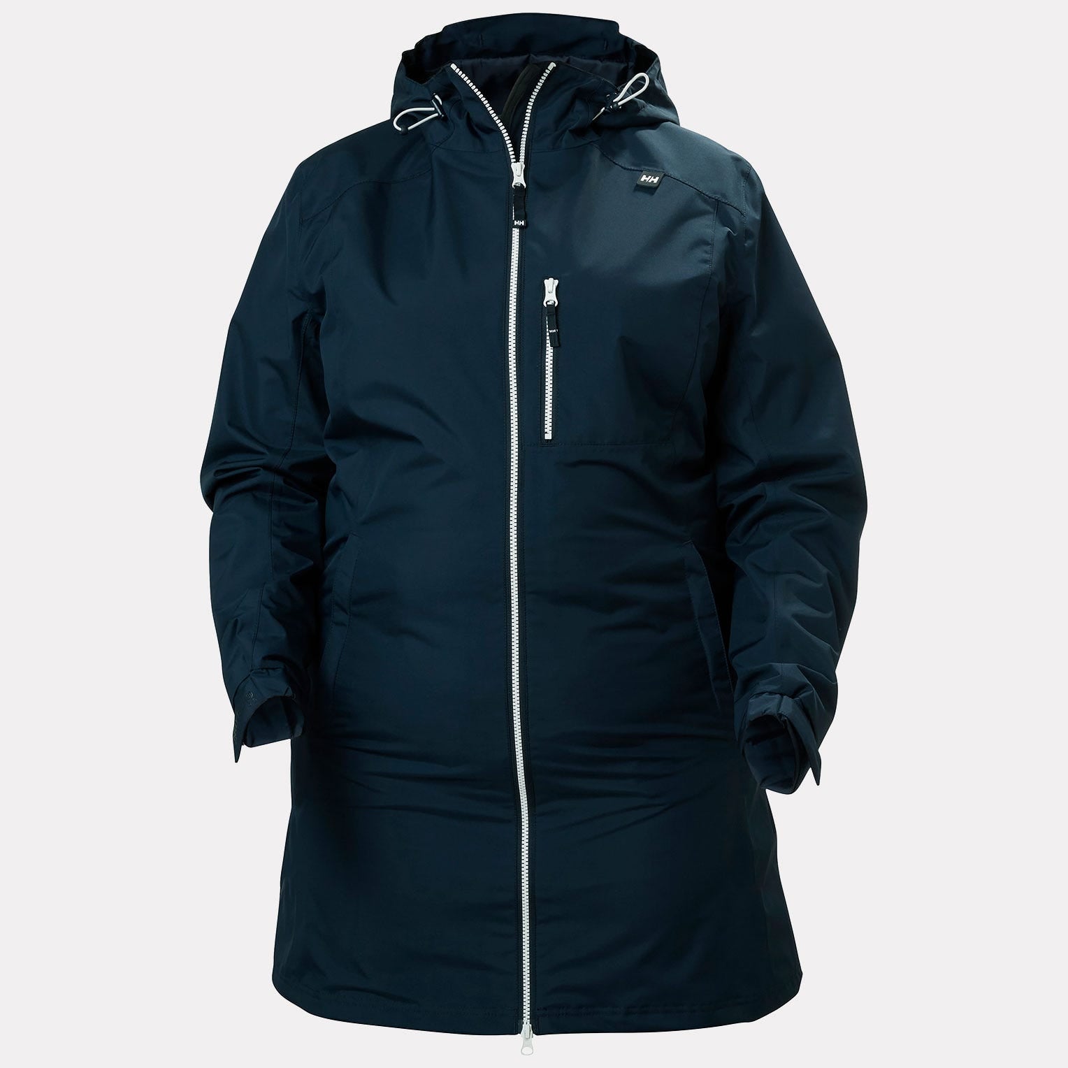 Women's Long Belfast Jacket - 597 NAVY