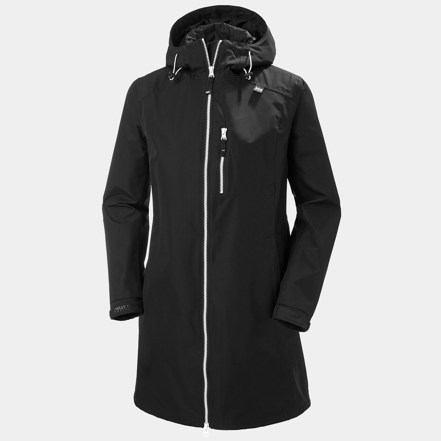 Women's Long Belfast Jacket - 991 BLACK