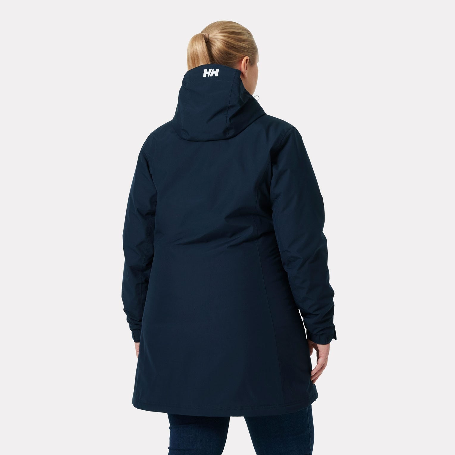Women's Long Belfast Winter Jacket - 597 NAVY