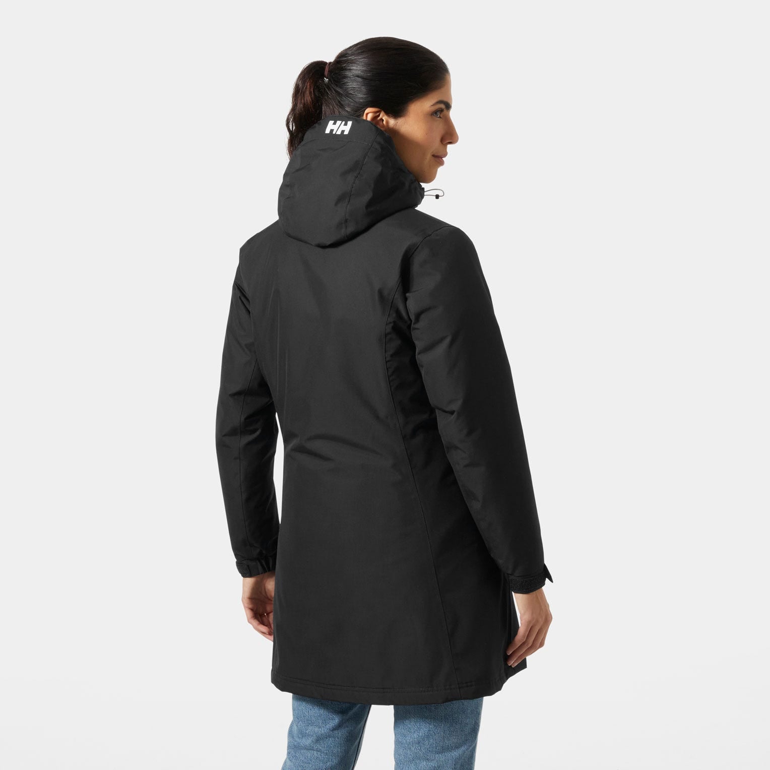Women's Long Belfast Winter Jacket - 991 BLACK