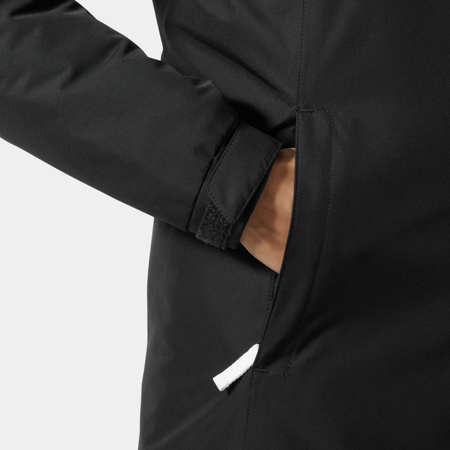 Women's Long Belfast Winter Jacket - 991 BLACK
