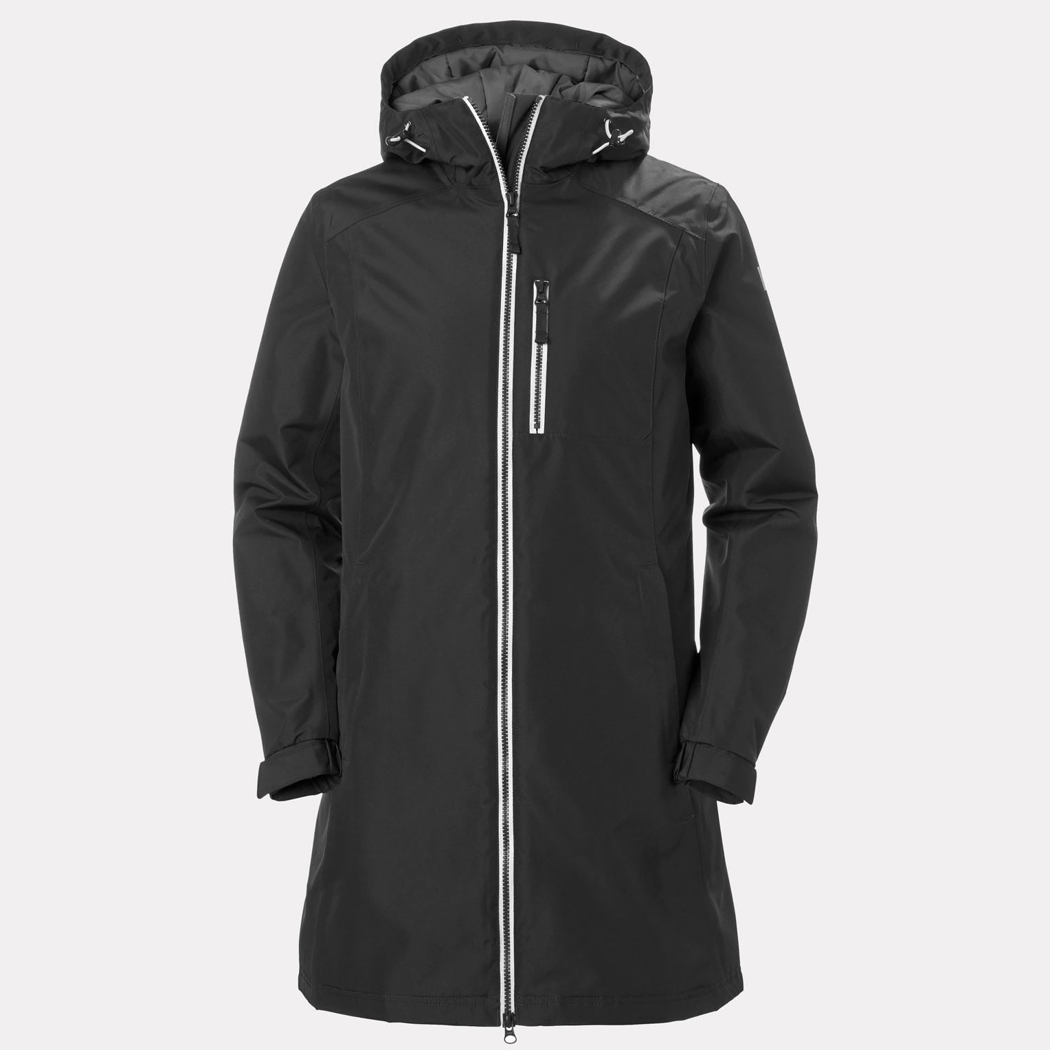 Women's Long Belfast Winter Jacket - 991 BLACK