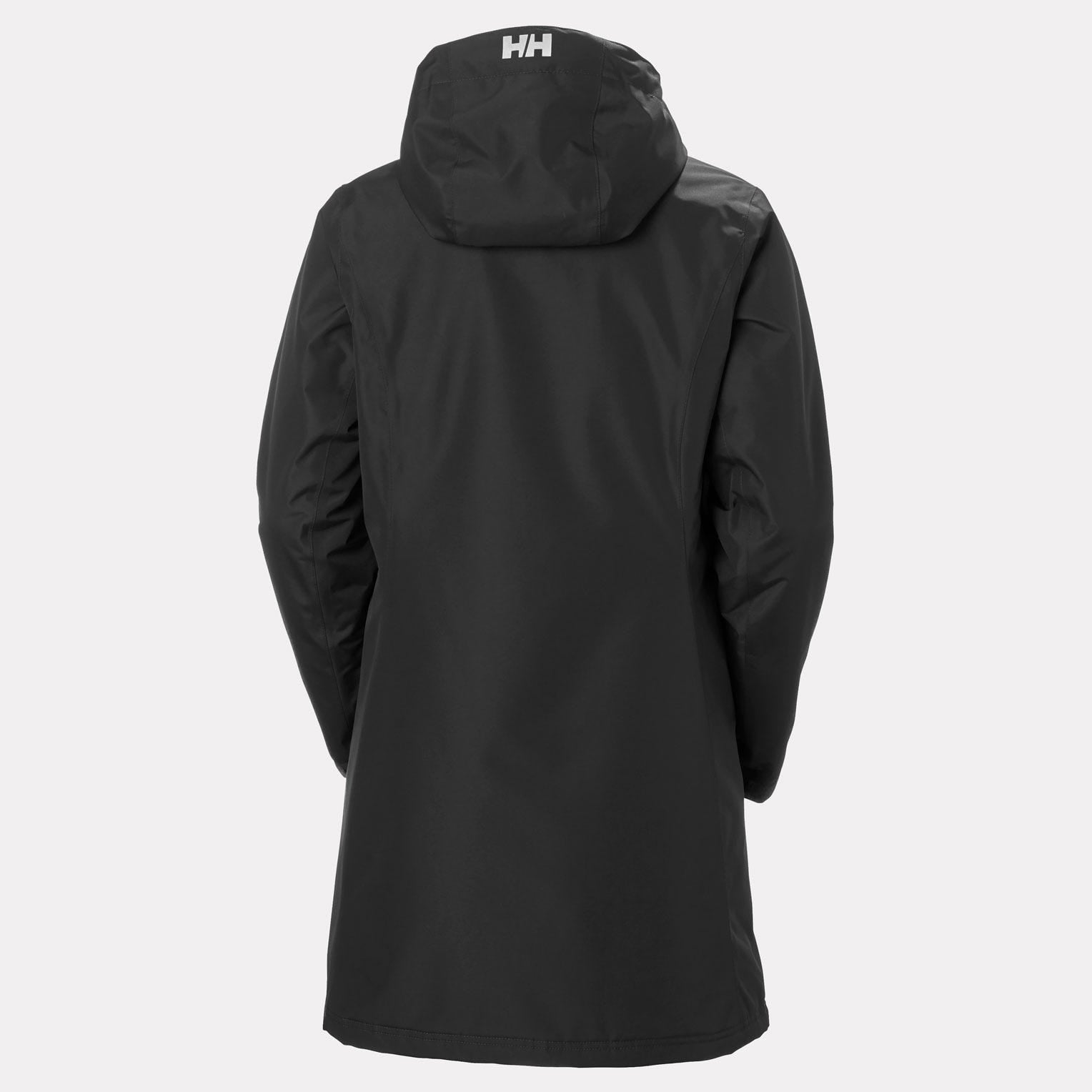 Women's Long Belfast Winter Jacket - 991 BLACK