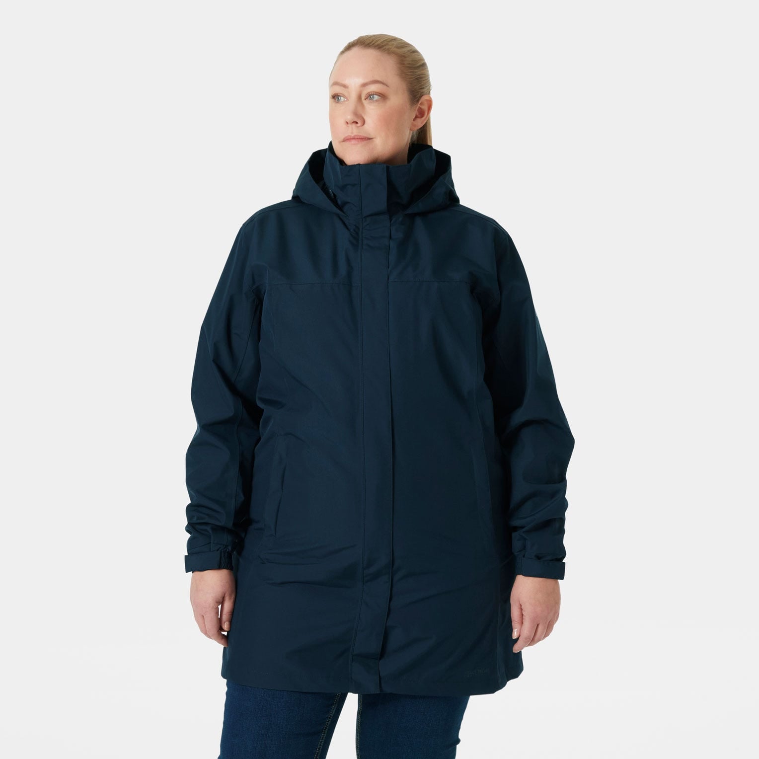Women’s Aden Long Rain Jacket - 597 NAVY