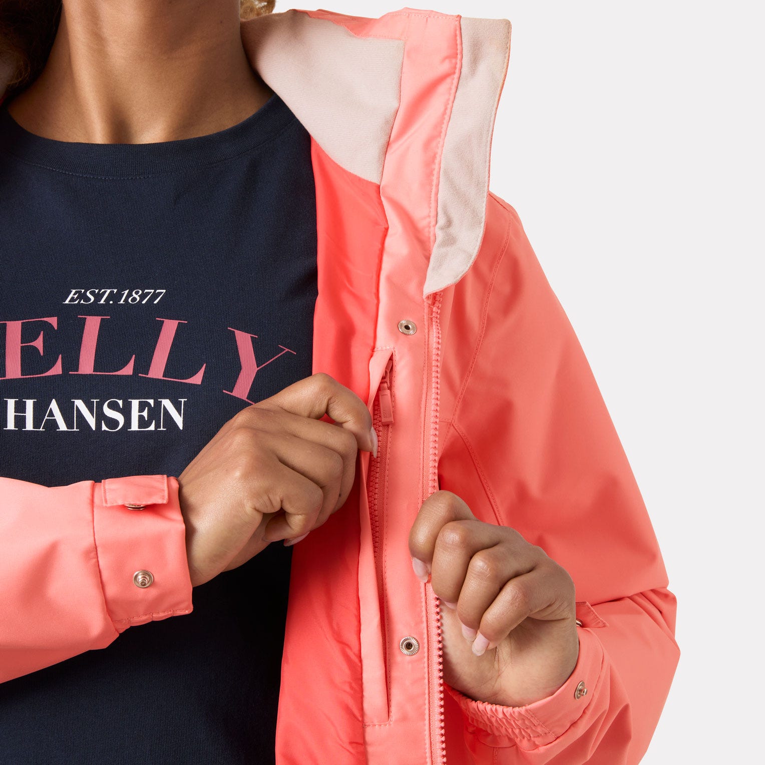 Women's Aden Rain Jacket - 066 CORAL ALMOND