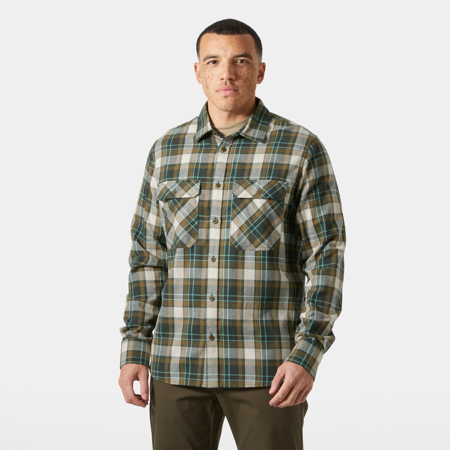 Men's Lokka Flannel Shirt - 418 DARK JUNGLE