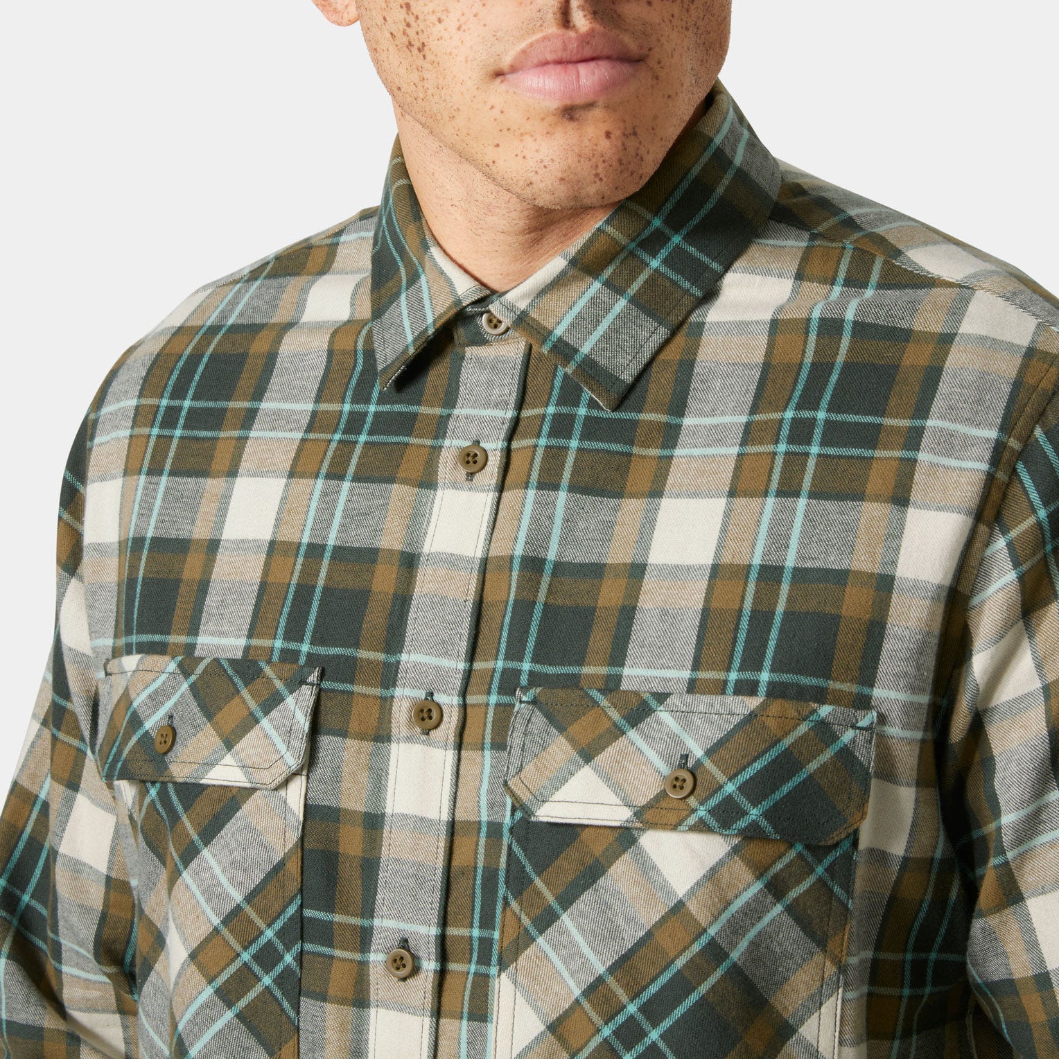 Men's Lokka Flannel Shirt - 418 DARK JUNGLE