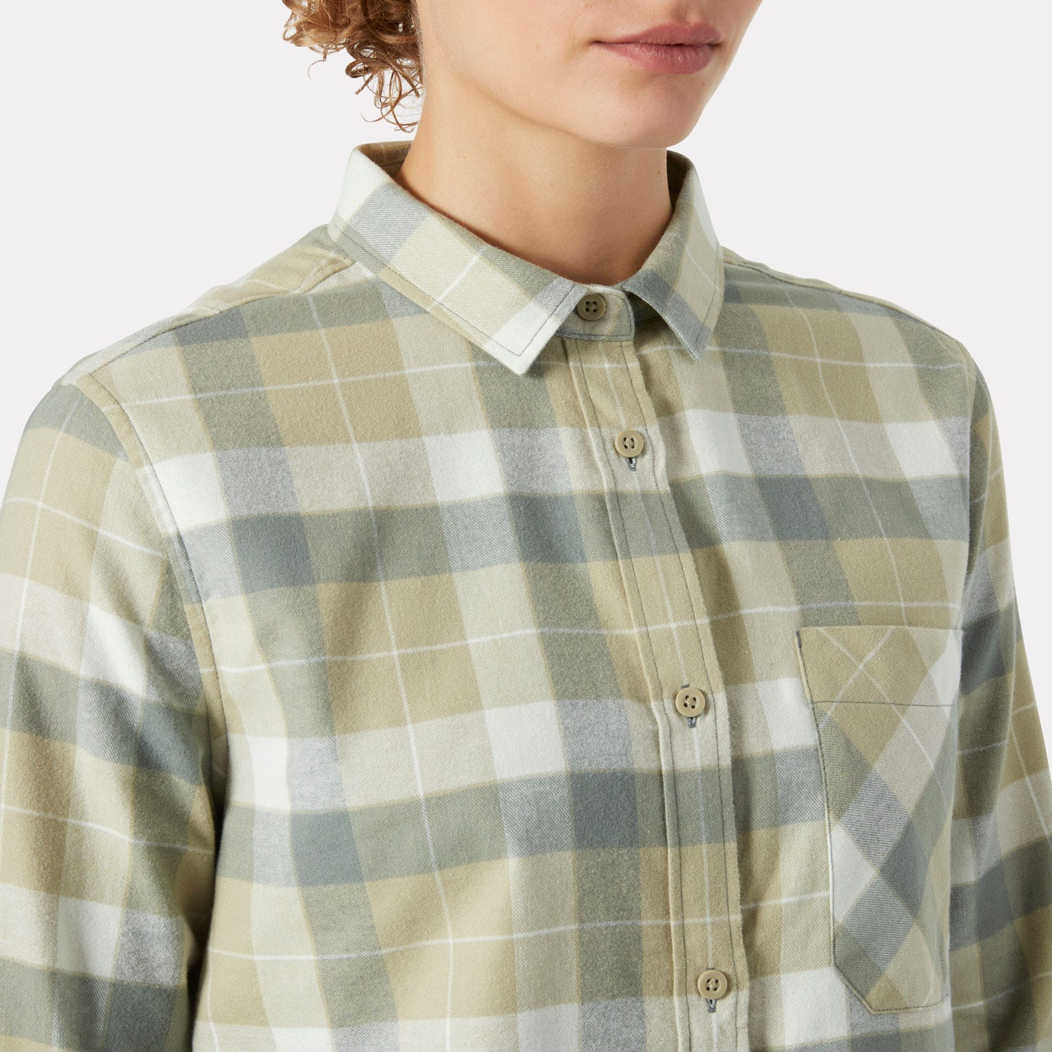 Women's Lokka Flannel Long Sleeve Shirt - 463 LIGHT LAV BOX STRIPE PLAID