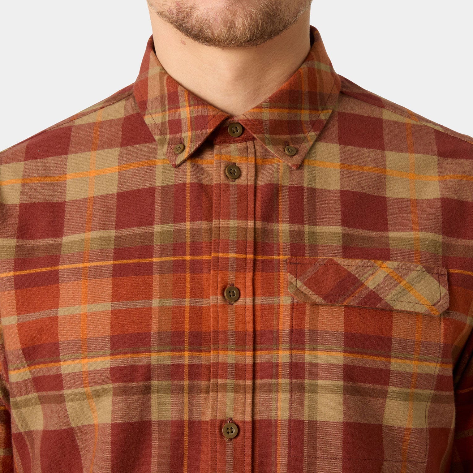 Men's Classic Check Long Sleeve Shirt - 301 IRON OXIDE