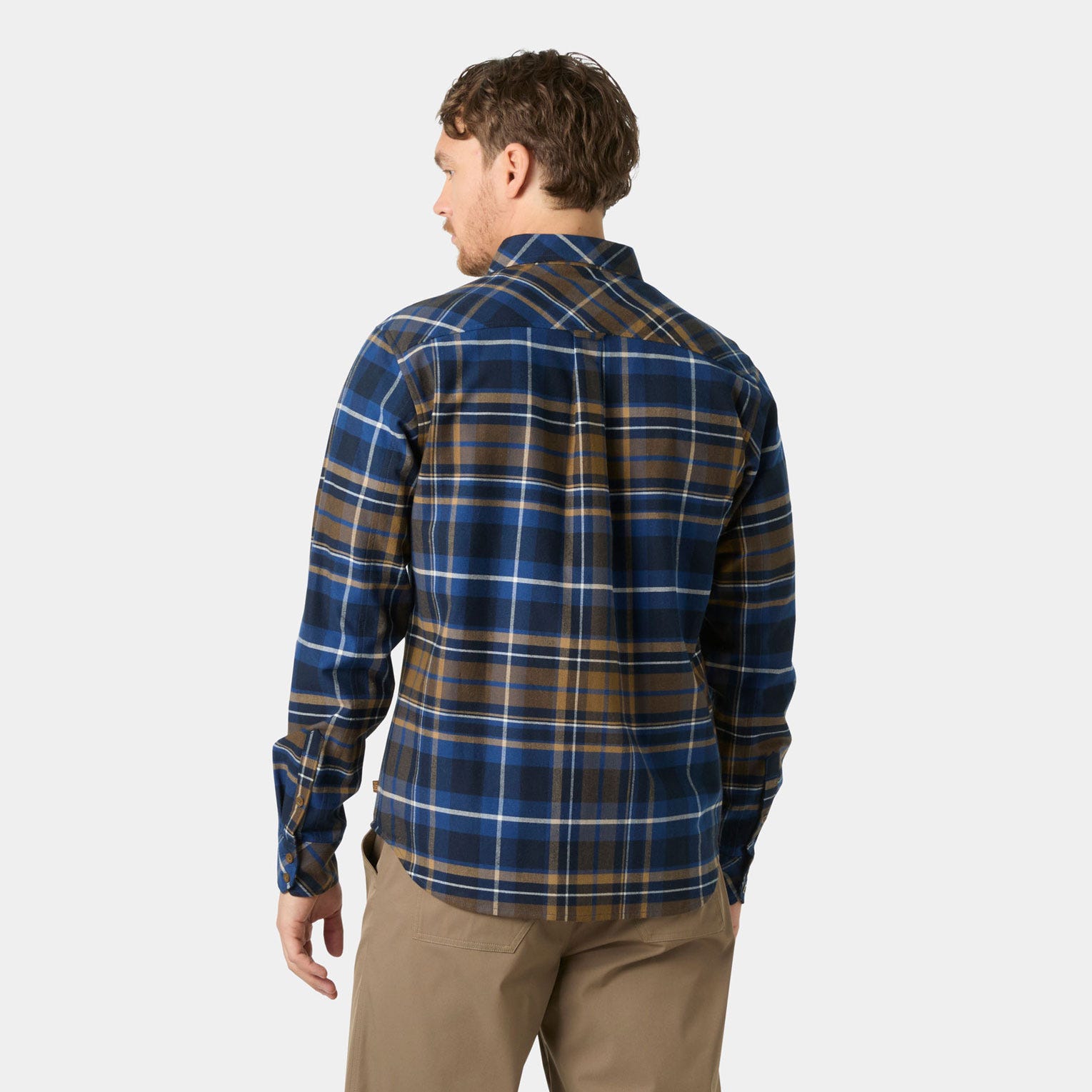 Men's Classic Check Long Sleeve Shirt - 507 DARK BLUE S