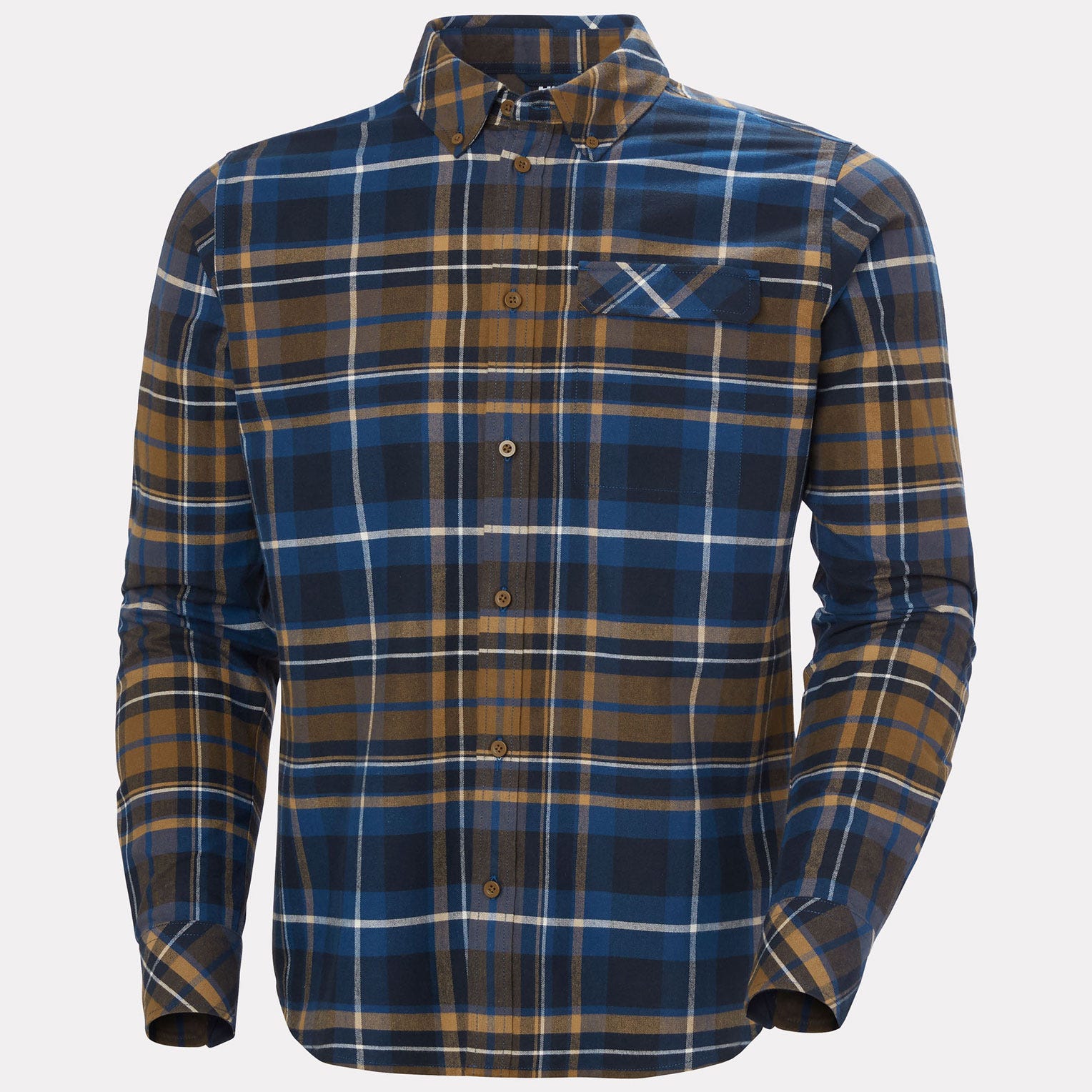 Men's Classic Check Long Sleeve Shirt - 507 DARK BLUE S
