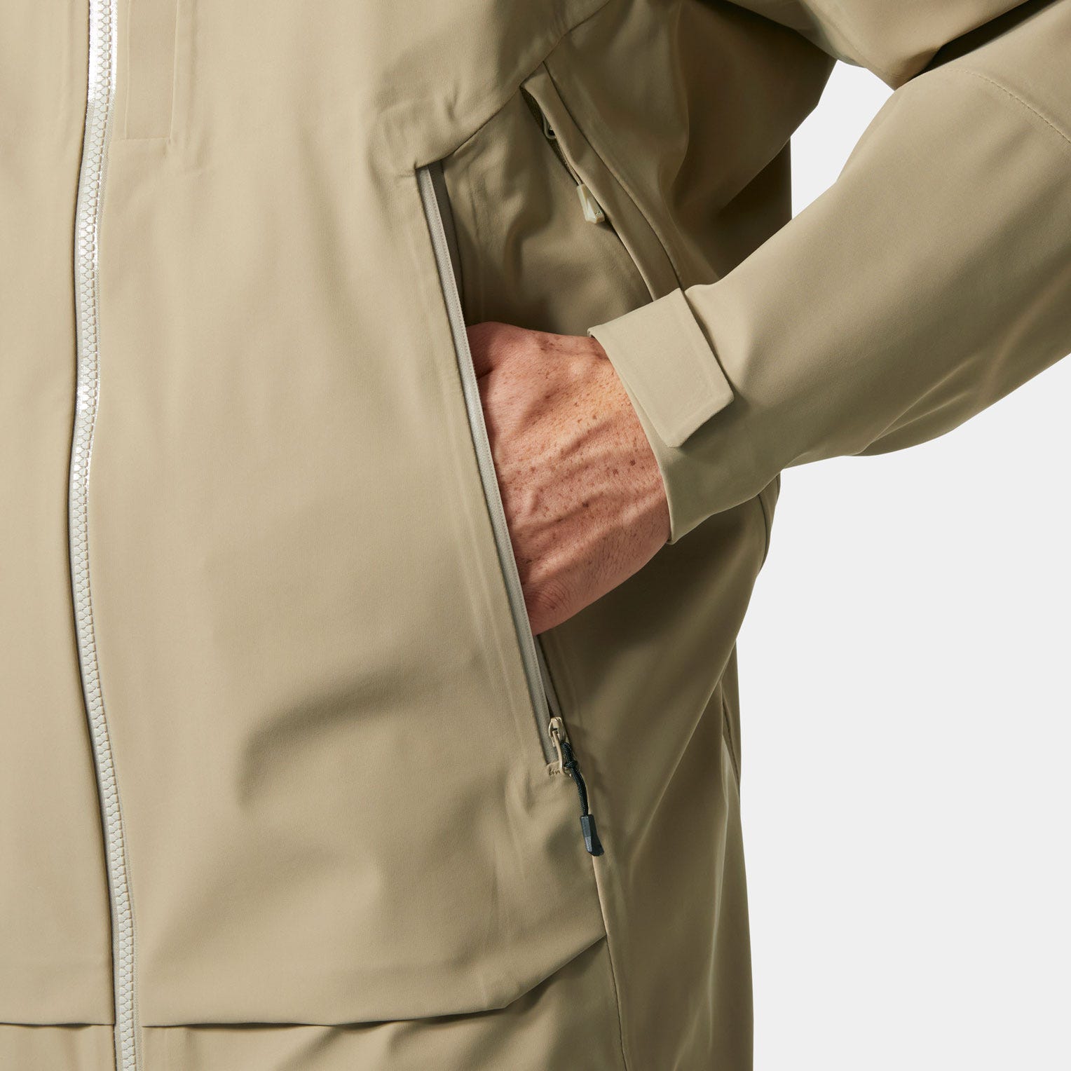 Men's Verglas Backcountry Ski Shell Jacket - 757 PEBBLE