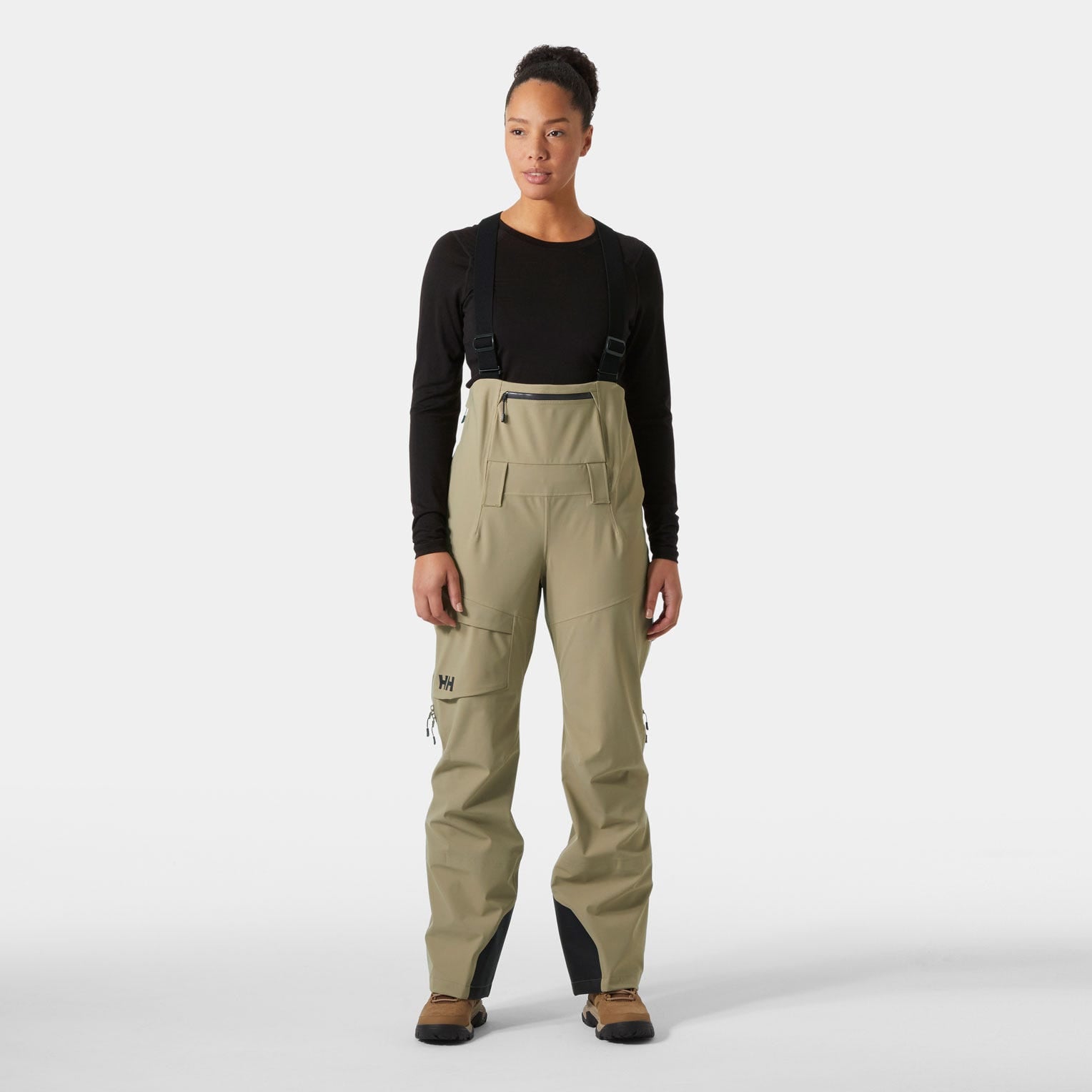 Women’s Verglas Backcountry Ski Bib Pants - 757 PEBBLE