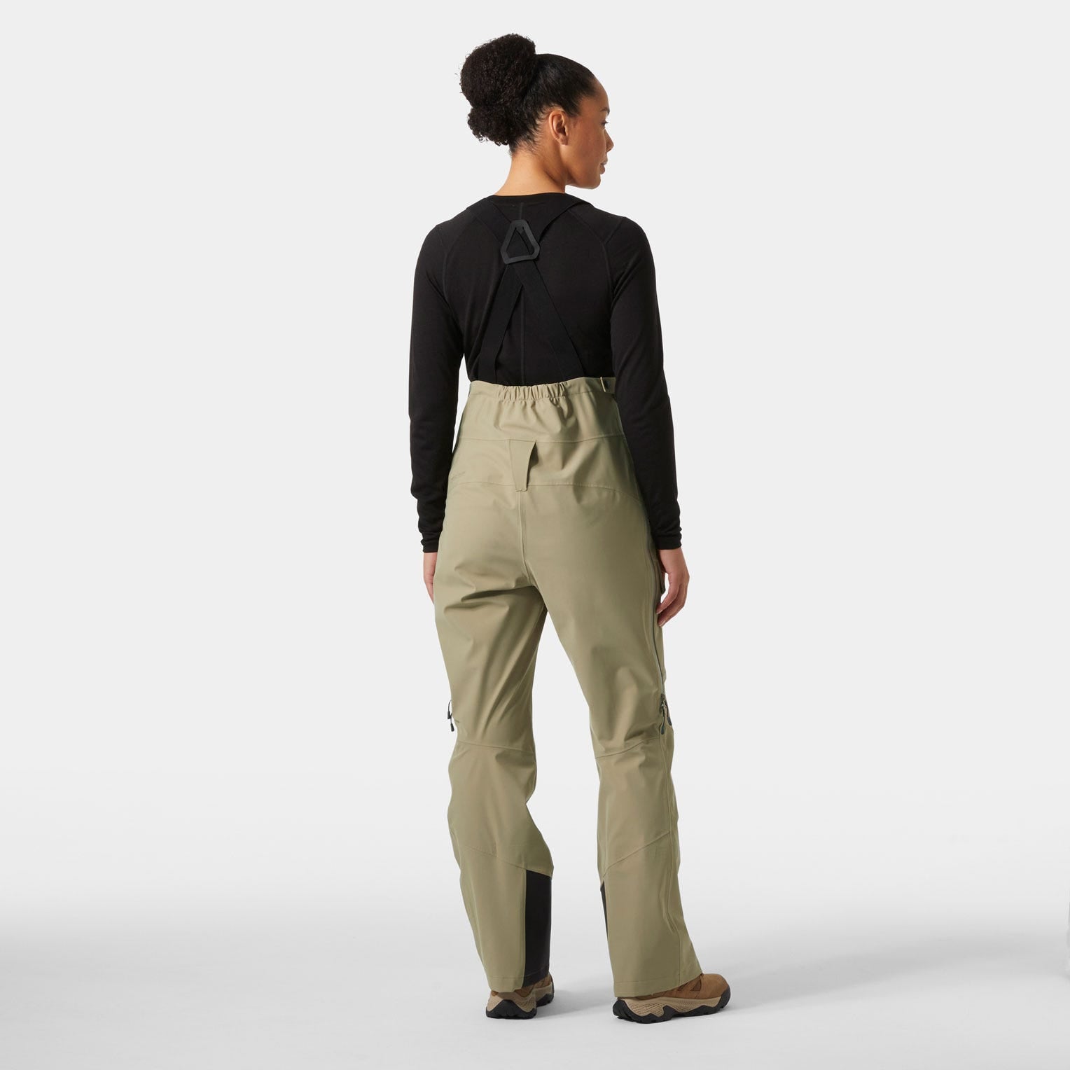 Women’s Verglas Backcountry Ski Bib Pants - 757 PEBBLE