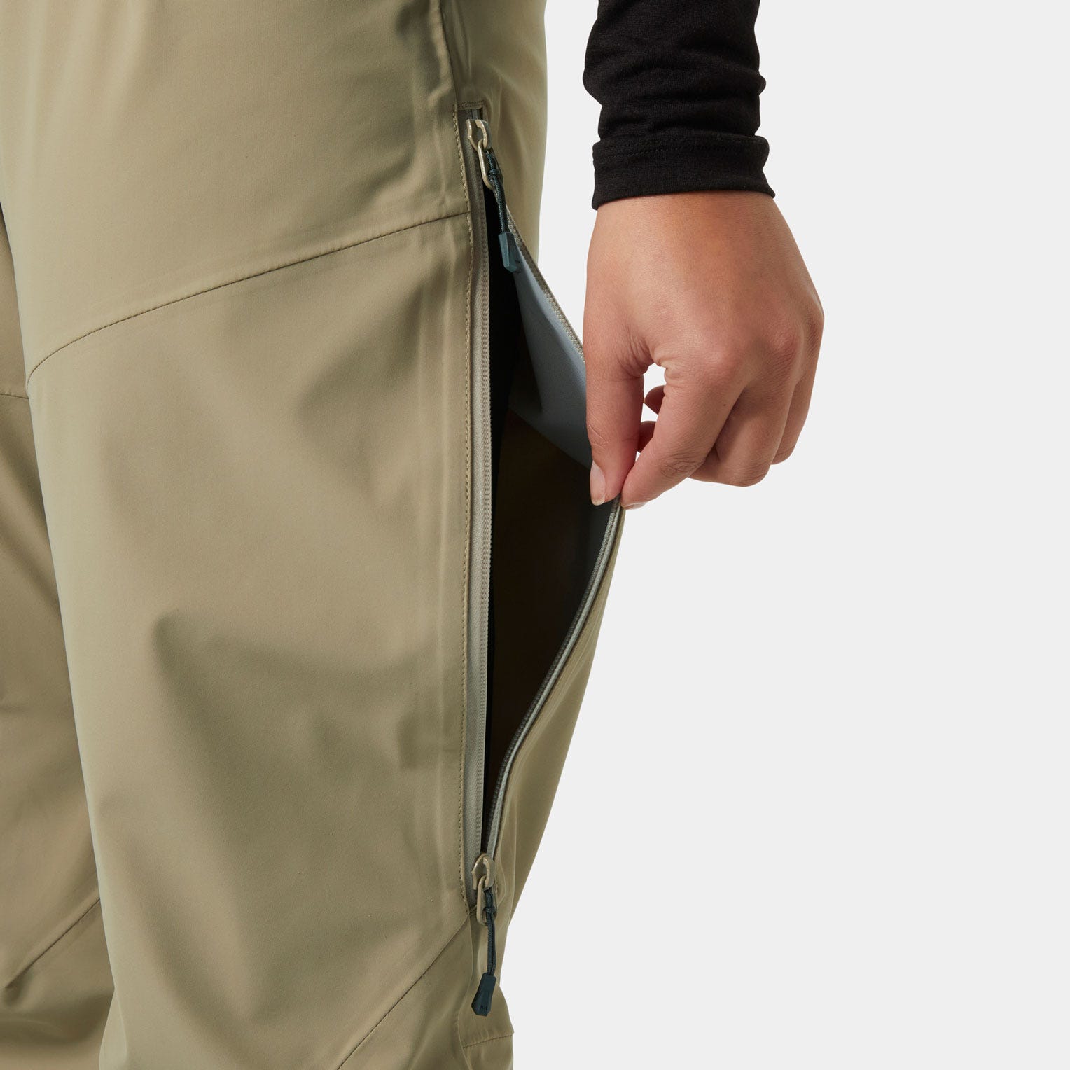 Women’s Verglas Backcountry Ski Bib Pants - 757 PEBBLE
