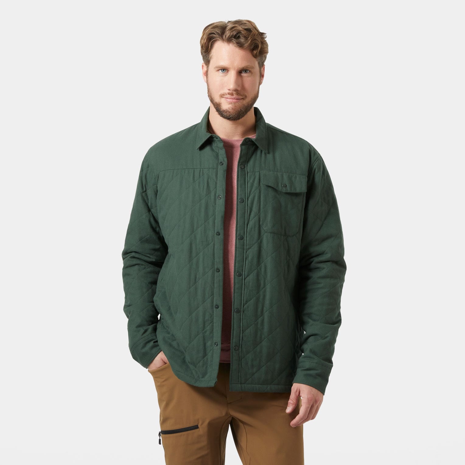 Men's Isfjord Insulated Shacket - 390 JUNGLE GREEN