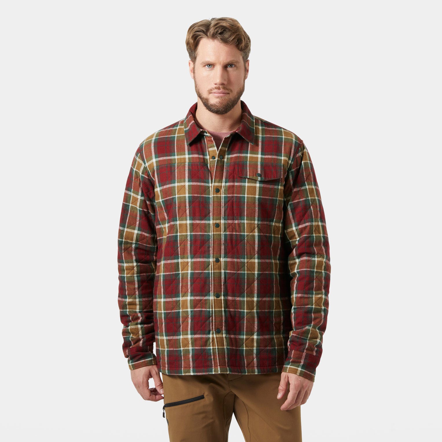 Men's Isfjord Insulated Shacket - 718 SEPIA FJELL PLAID